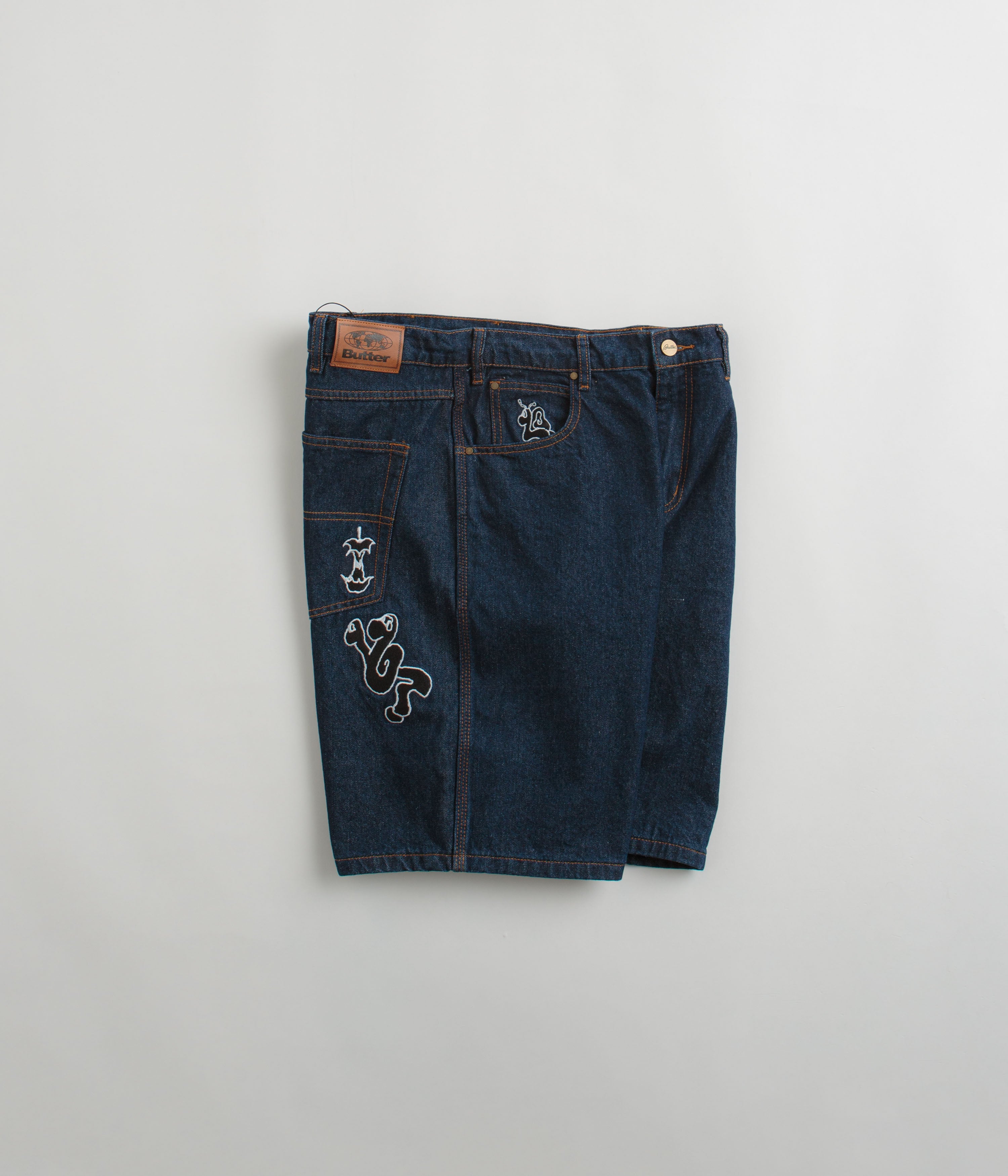 Butter Goods Critter Baggy Denim Shorts - Stunning Dark Indigo