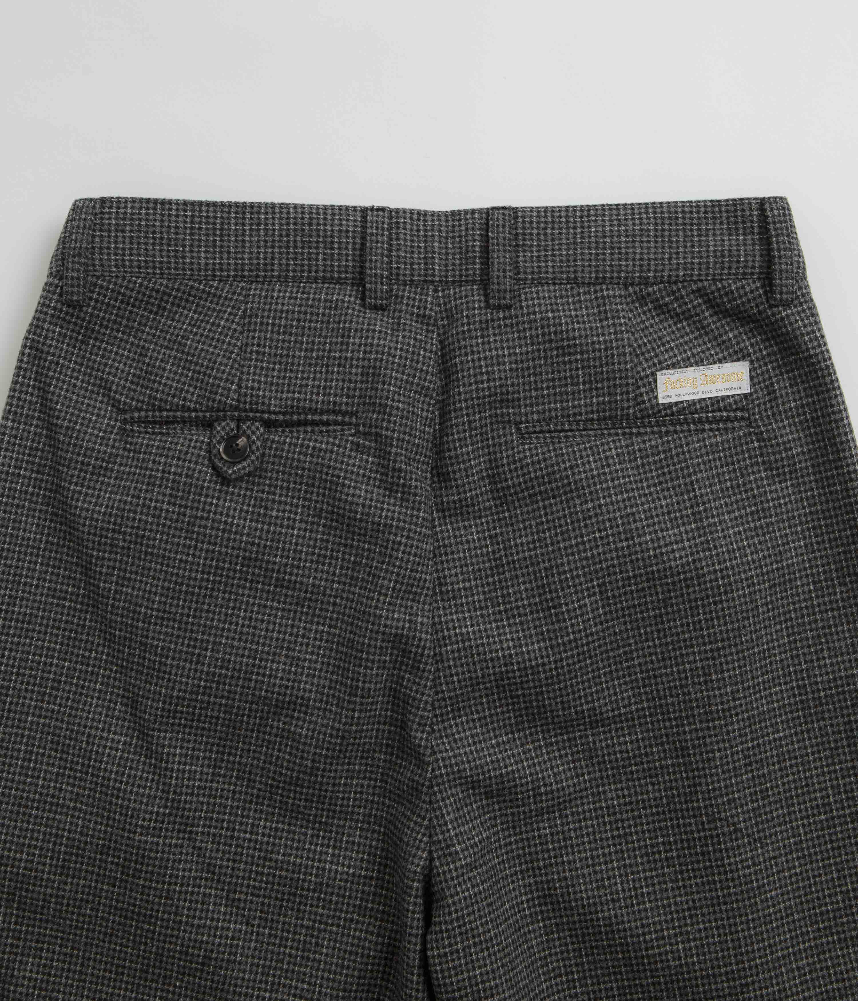 Fucking Awesome Shadow Baggy Pleated Wool Pants - A Skatewear Essential
