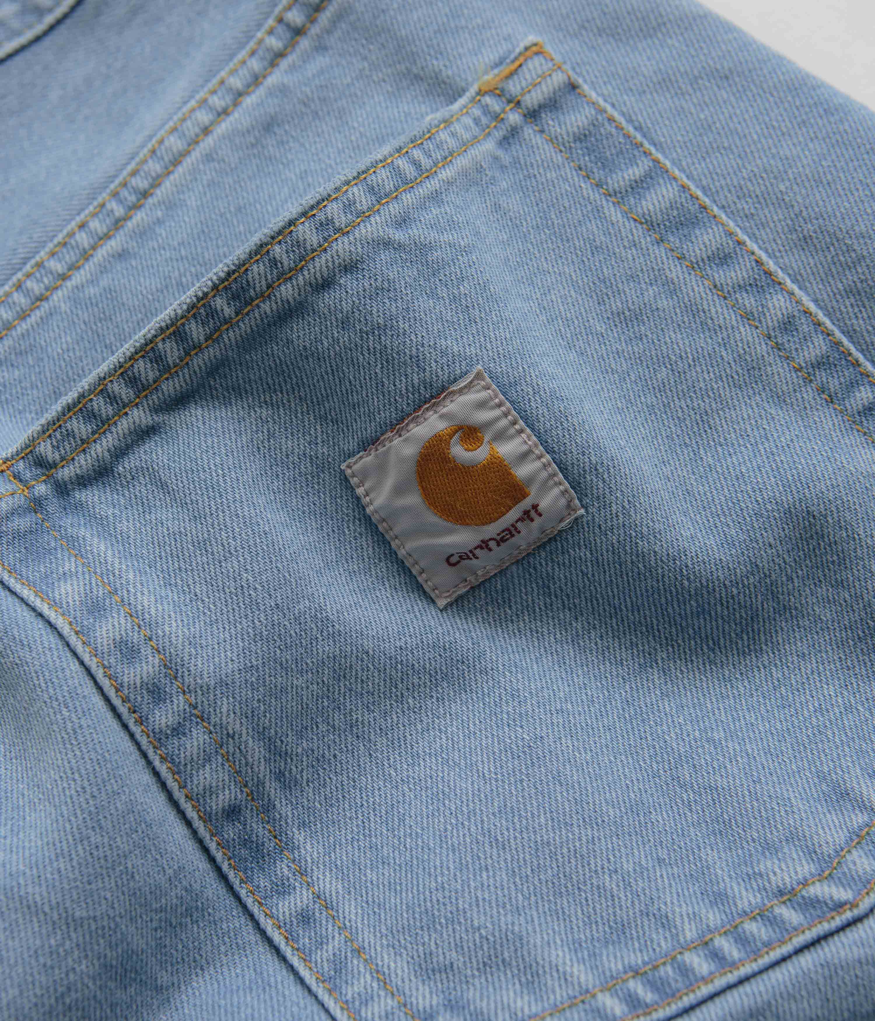 Carhartt Brandon Blue Heavy Stone Bleach Denim Pants - Unleash Your Style!
