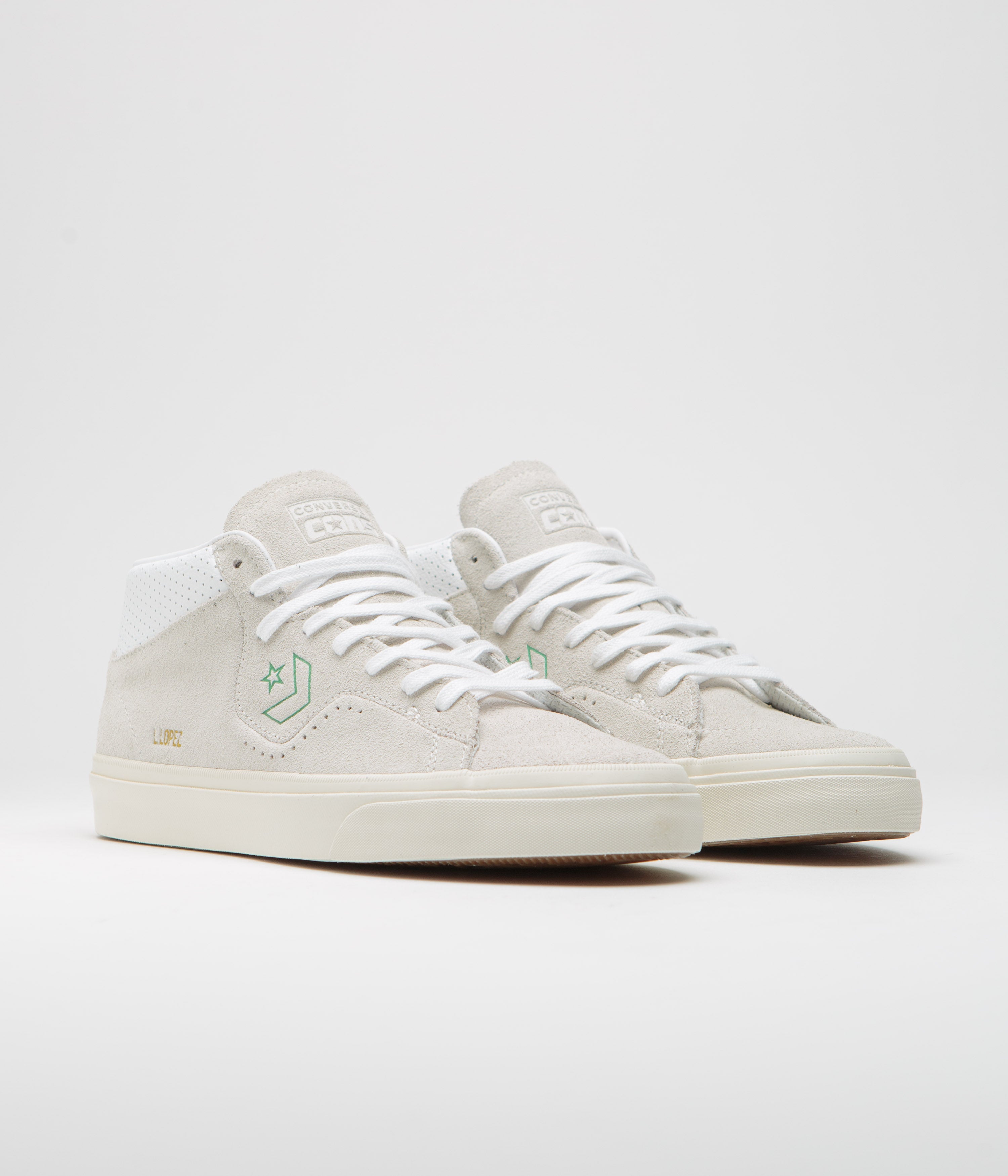 Converse Louie Lopez Pro Mid Shoes - Stunning Vaporous Gray & White
