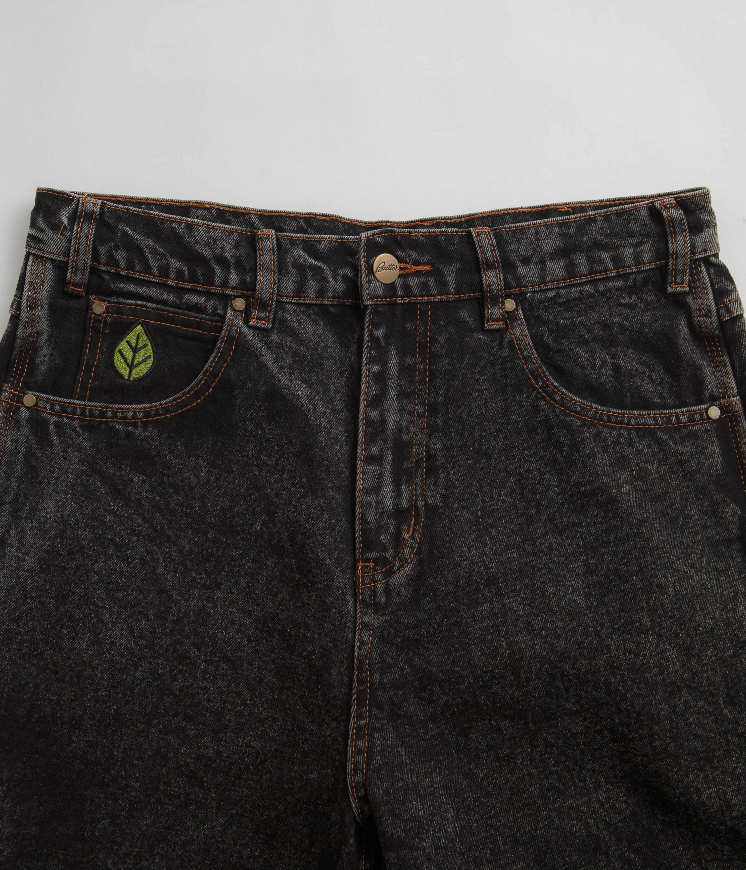 Butter Goods Gun Metal Heavyweight Denim Weathergear Shorts - A Skater's Dream!