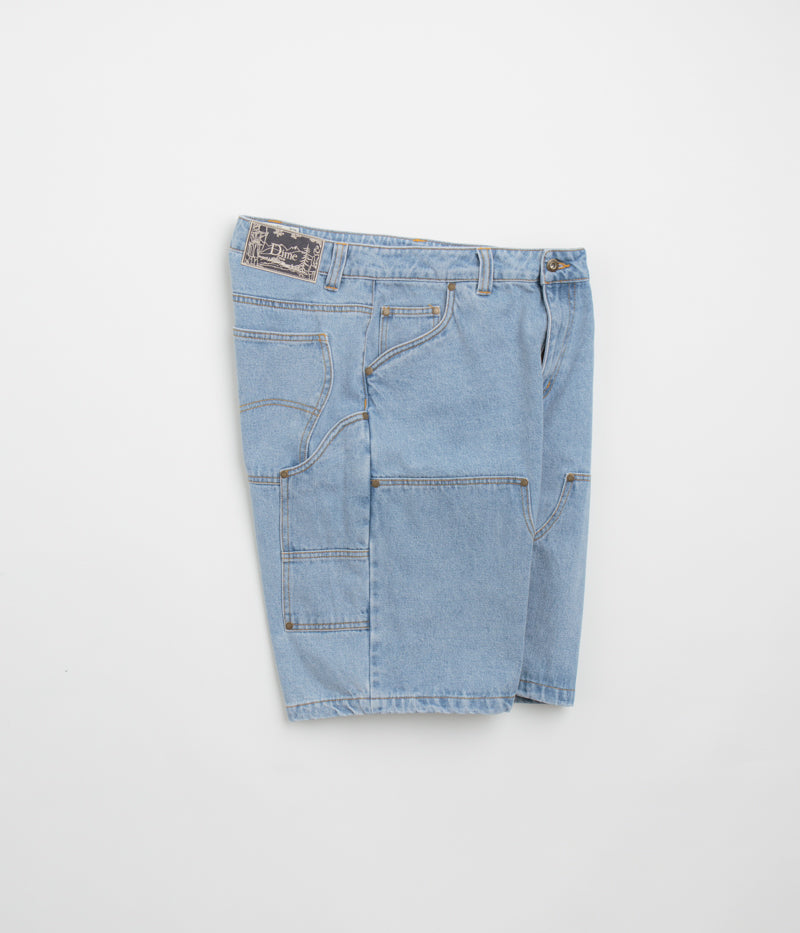 Dime Blue Washed Carpenter Denim Shorts - Stylish and Functional