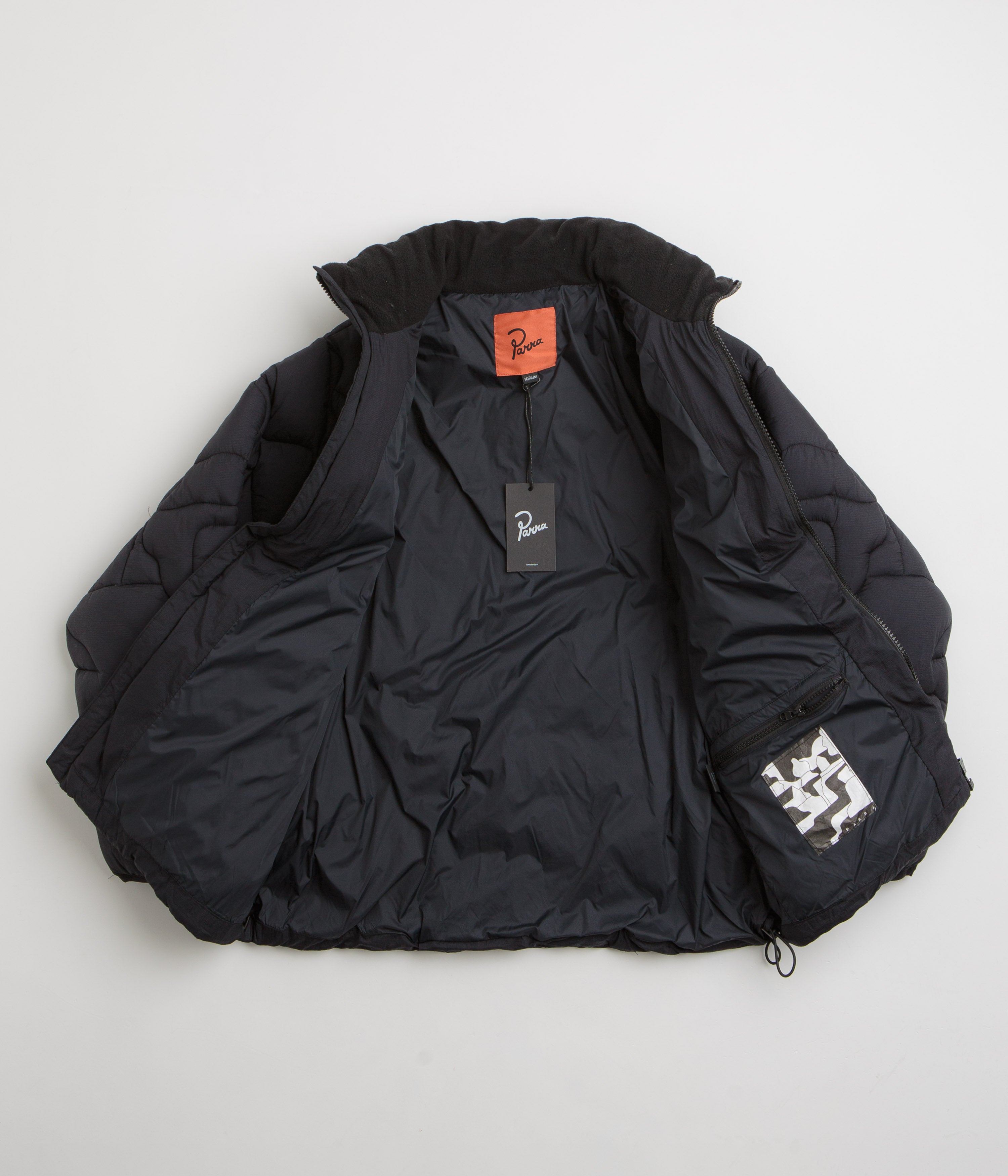 by Parra Boring Village Black Puffer Jacket - A Must-Have!