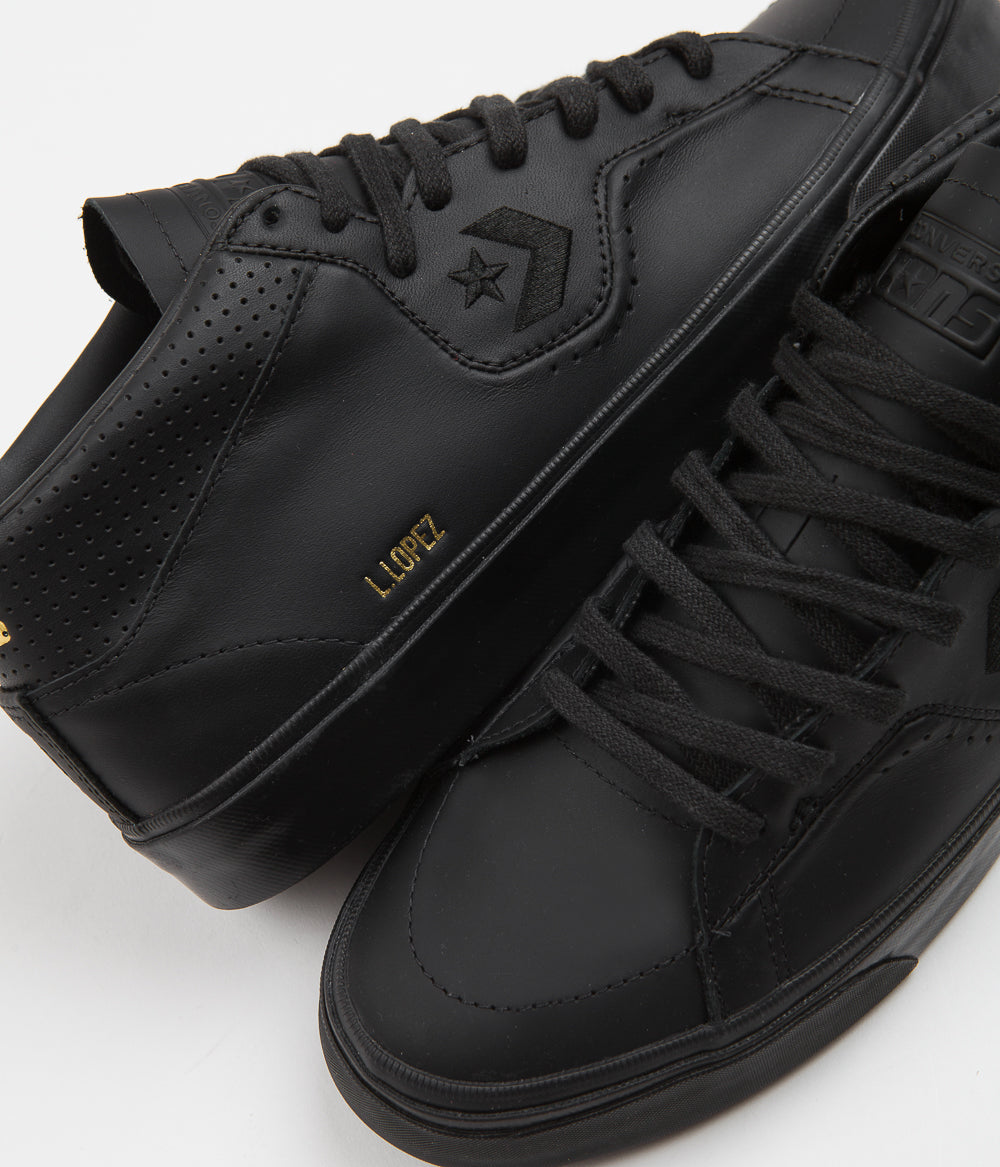 Converse Louie Lopez Pro Mono Leather Skate Shoes - All-Black Magic