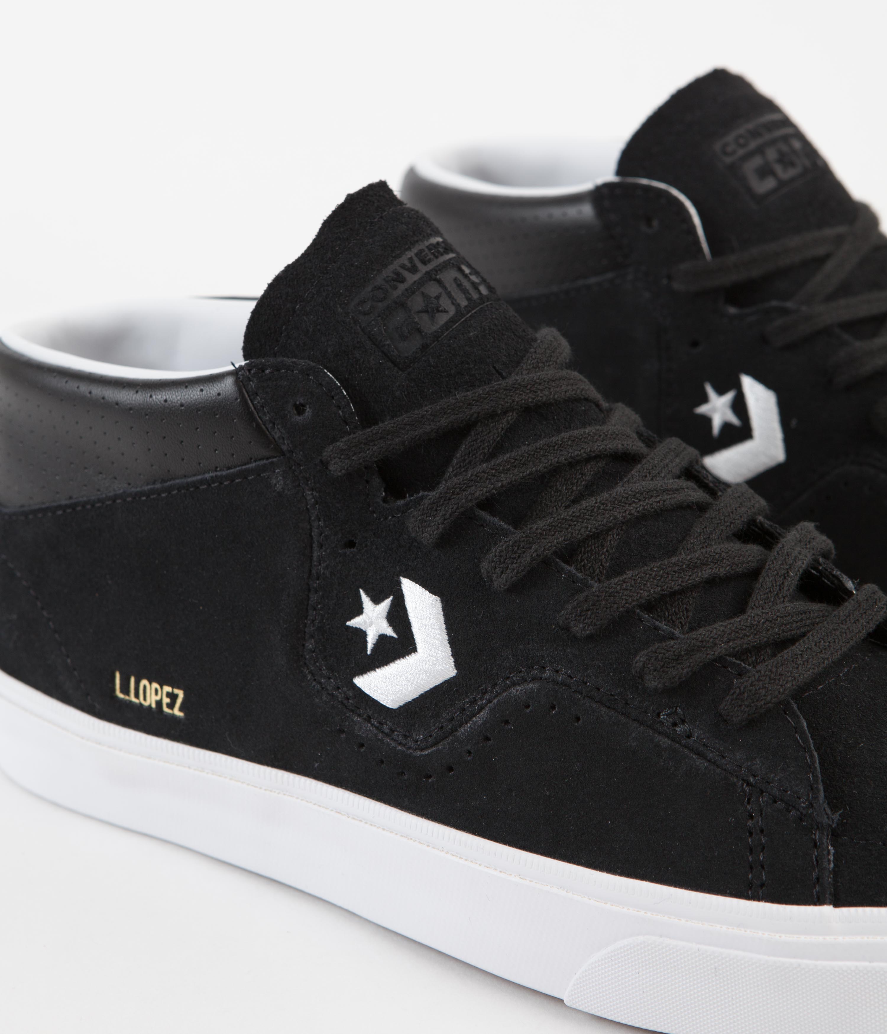 Converse Cons Louie Lopez Pro Mid Shoes - Stylish Black/White Combo