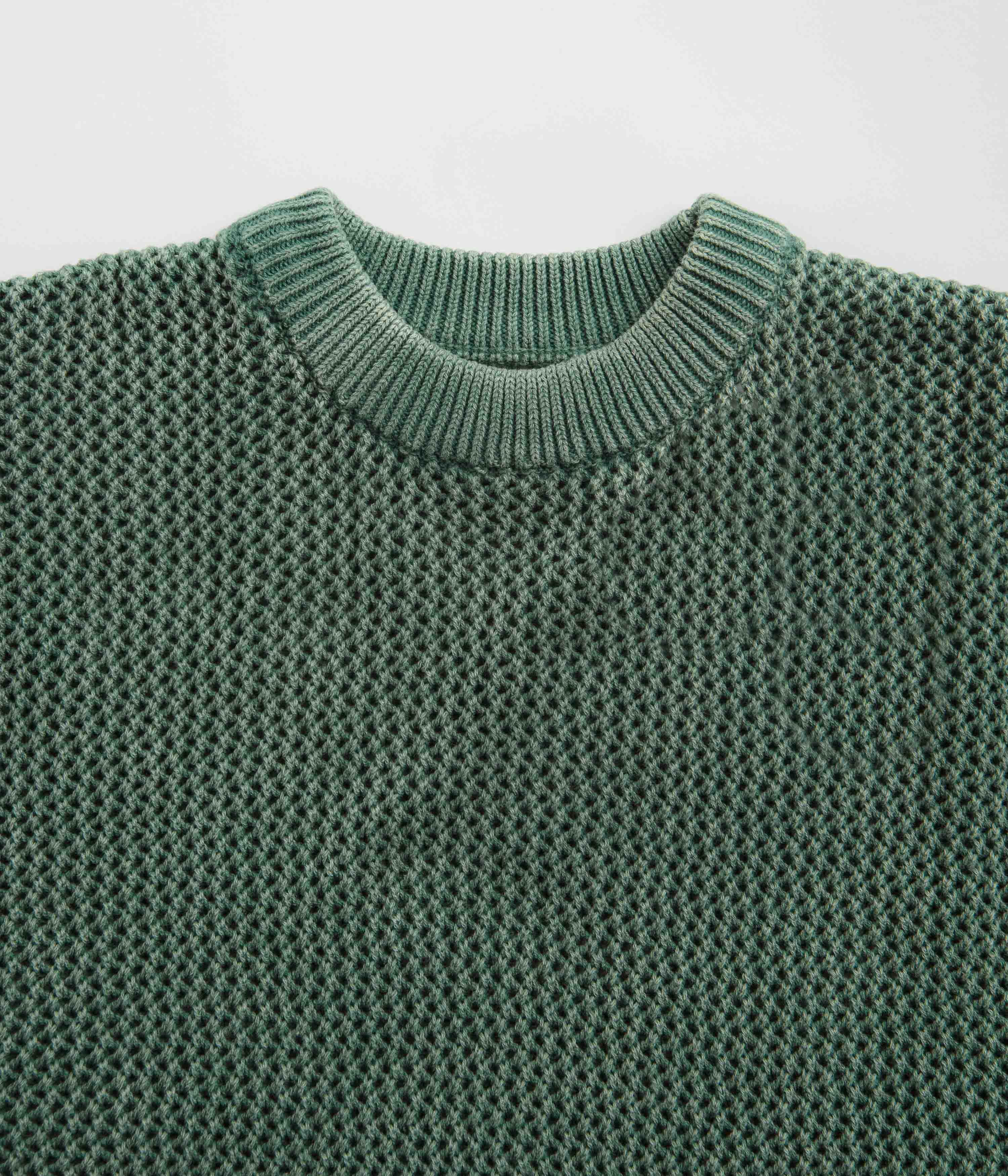 Butter Goods Vintage-Inspired Washed Army Knitted Sweatshirt