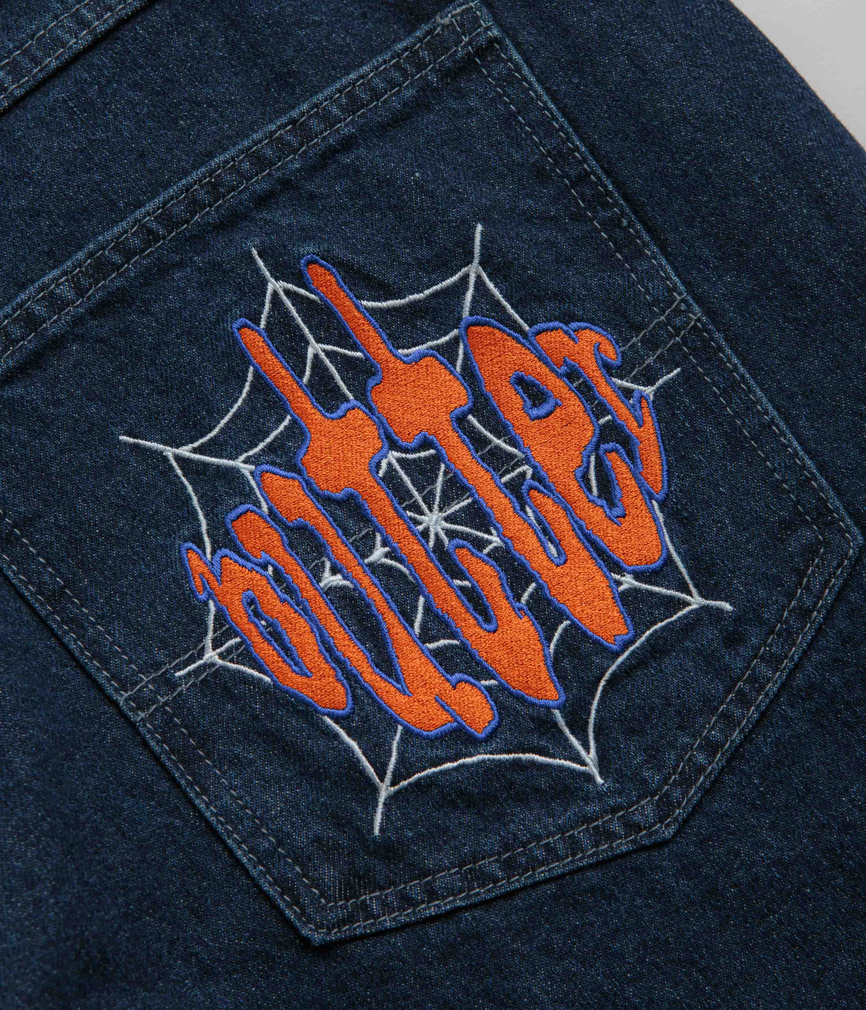 Butter Goods Dark Indigo Spider Jeans - A Must - Have Fashion Statement!