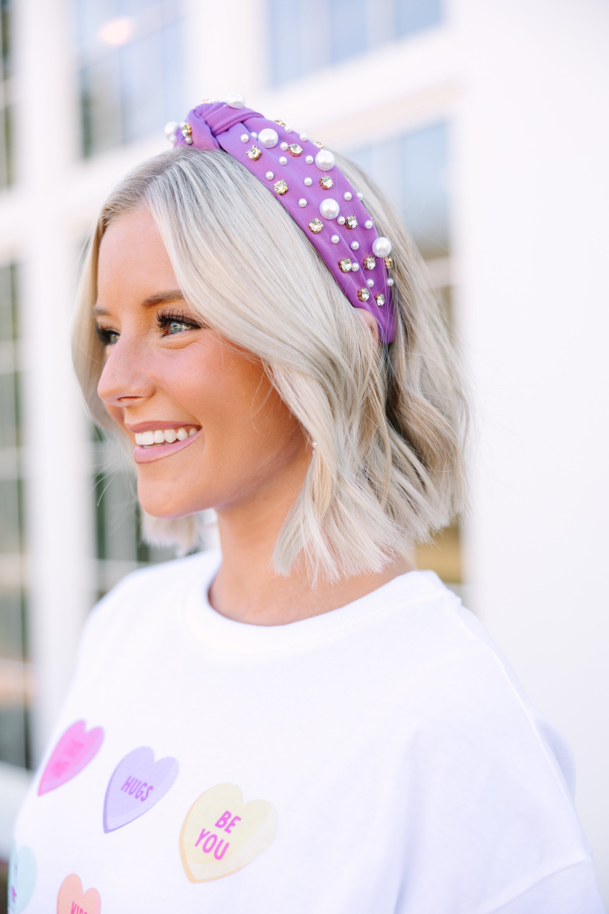 Gorgeous All-In Lavender Purple Embellished Headband