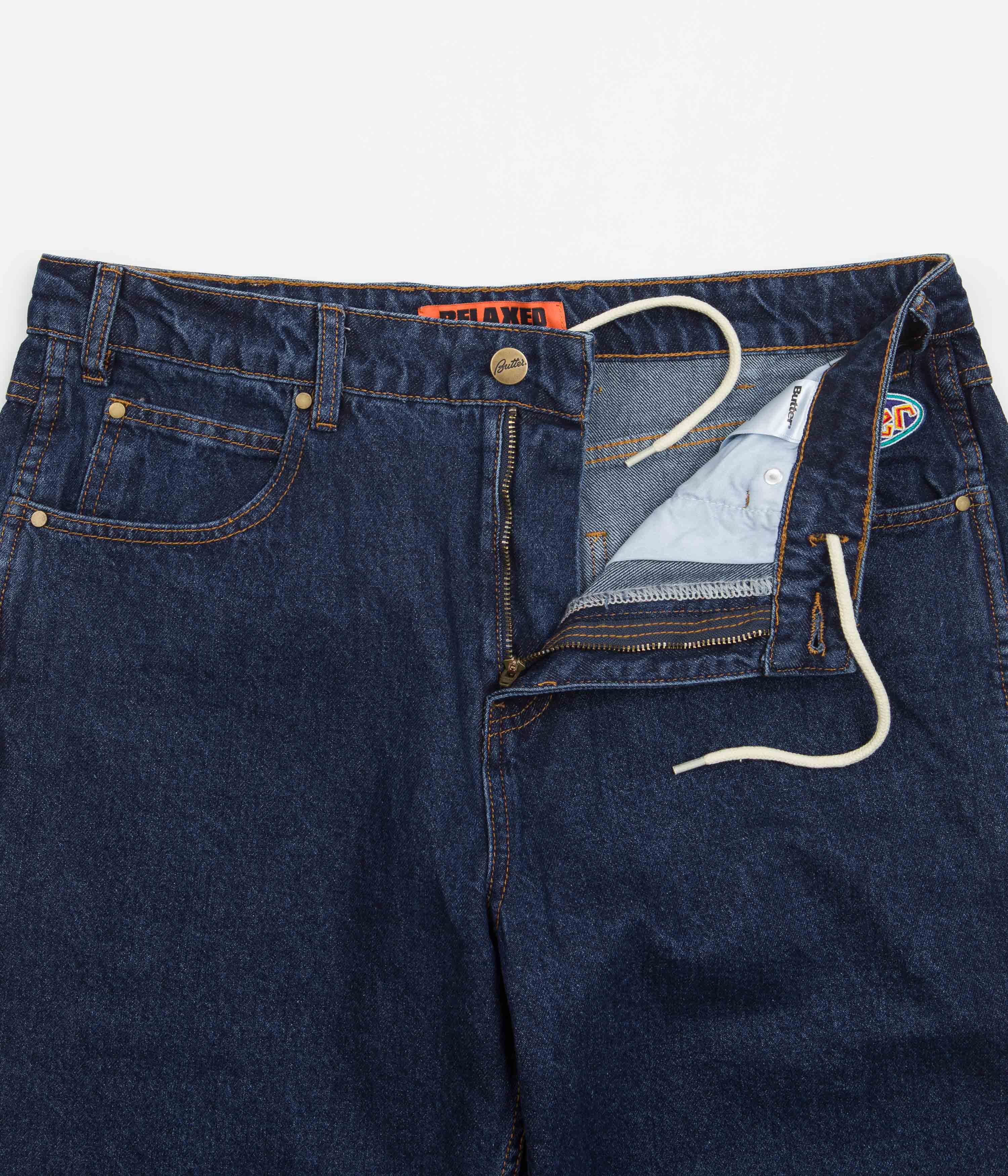 Butter Goods Dark Indigo Scattered Jeans - Must-Have for Skaters
