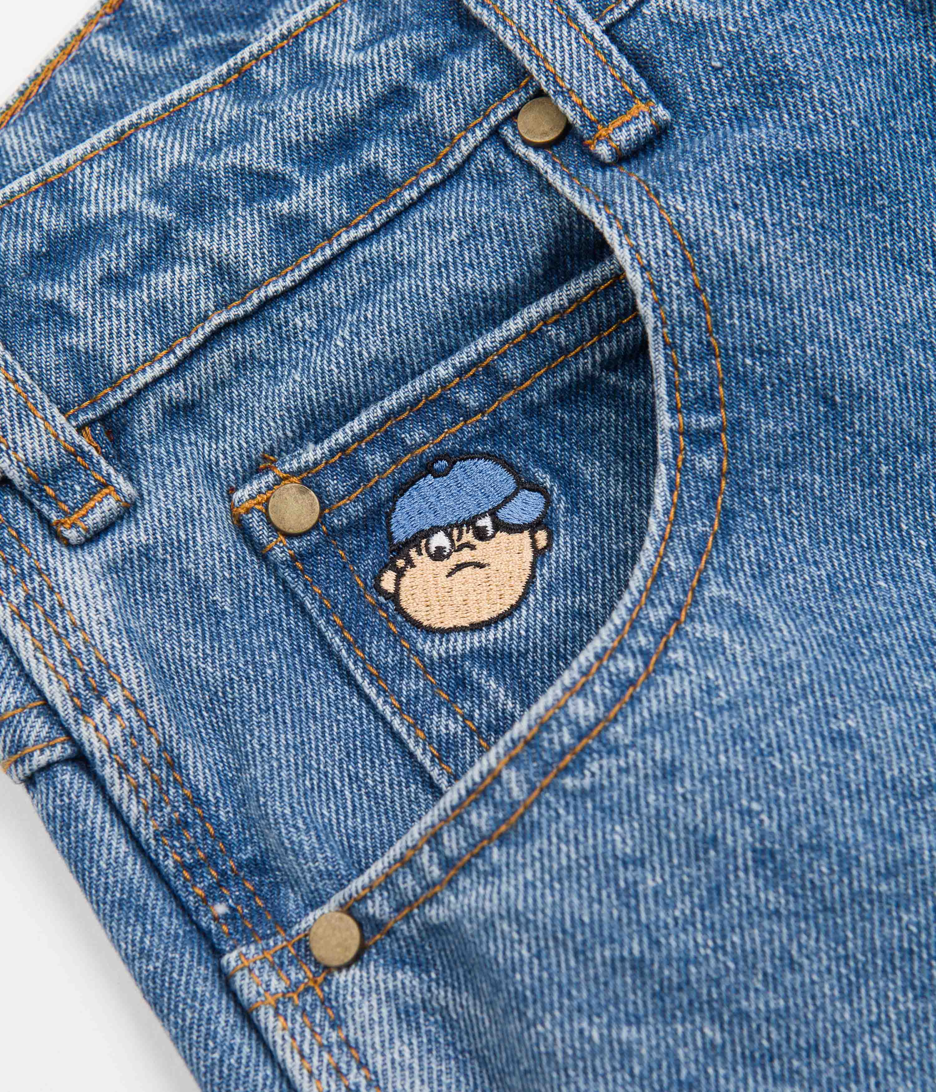 Butter Goods Santosuosso Washed Indigo Blue Jeans - Ultra Baggy Style!