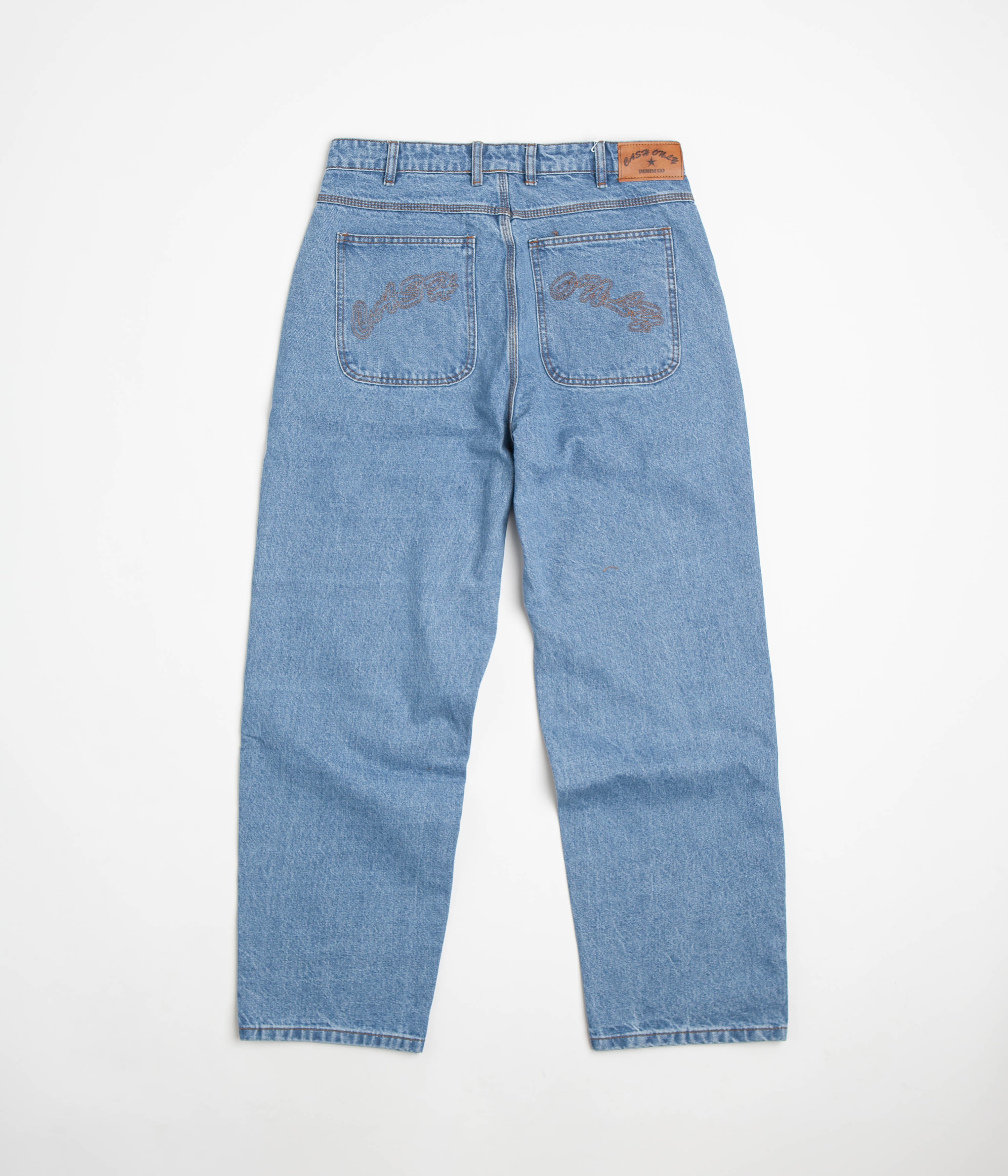 Cash Only Washed Indigo Baggy Jeans: A Skate-Inspired Fashion Statement