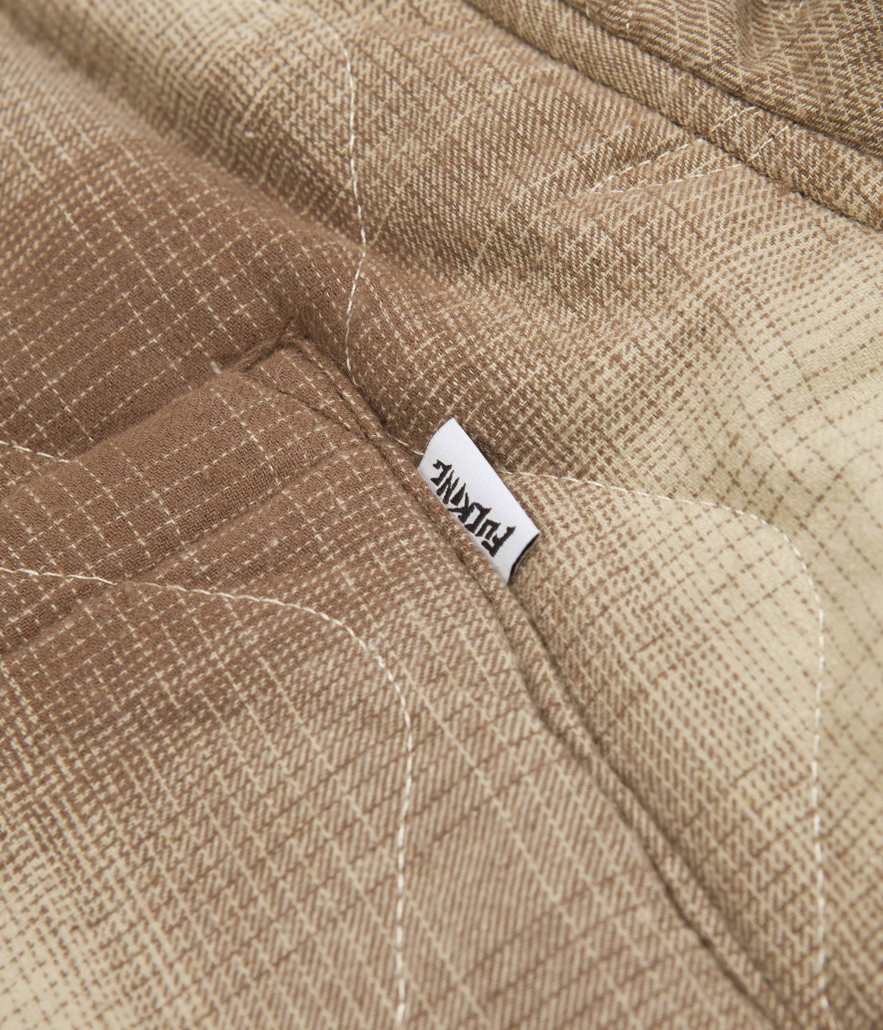 Fucking Awesome's Stunning Lightweight Reversible Flannel Jacket - Tan / Brown