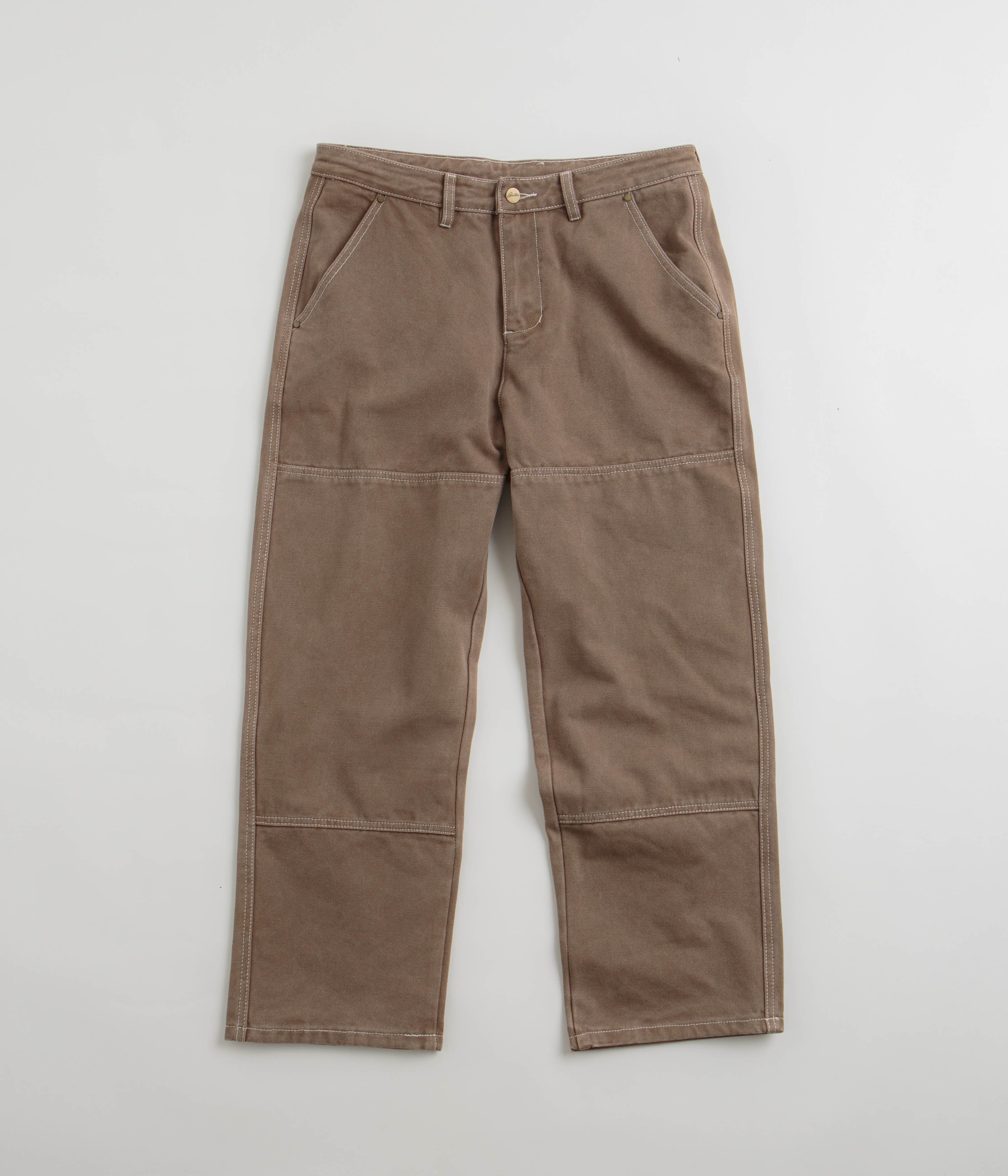 Butter Goods Washed Brown Double Knee Work Pants - A Skater's Dream!
