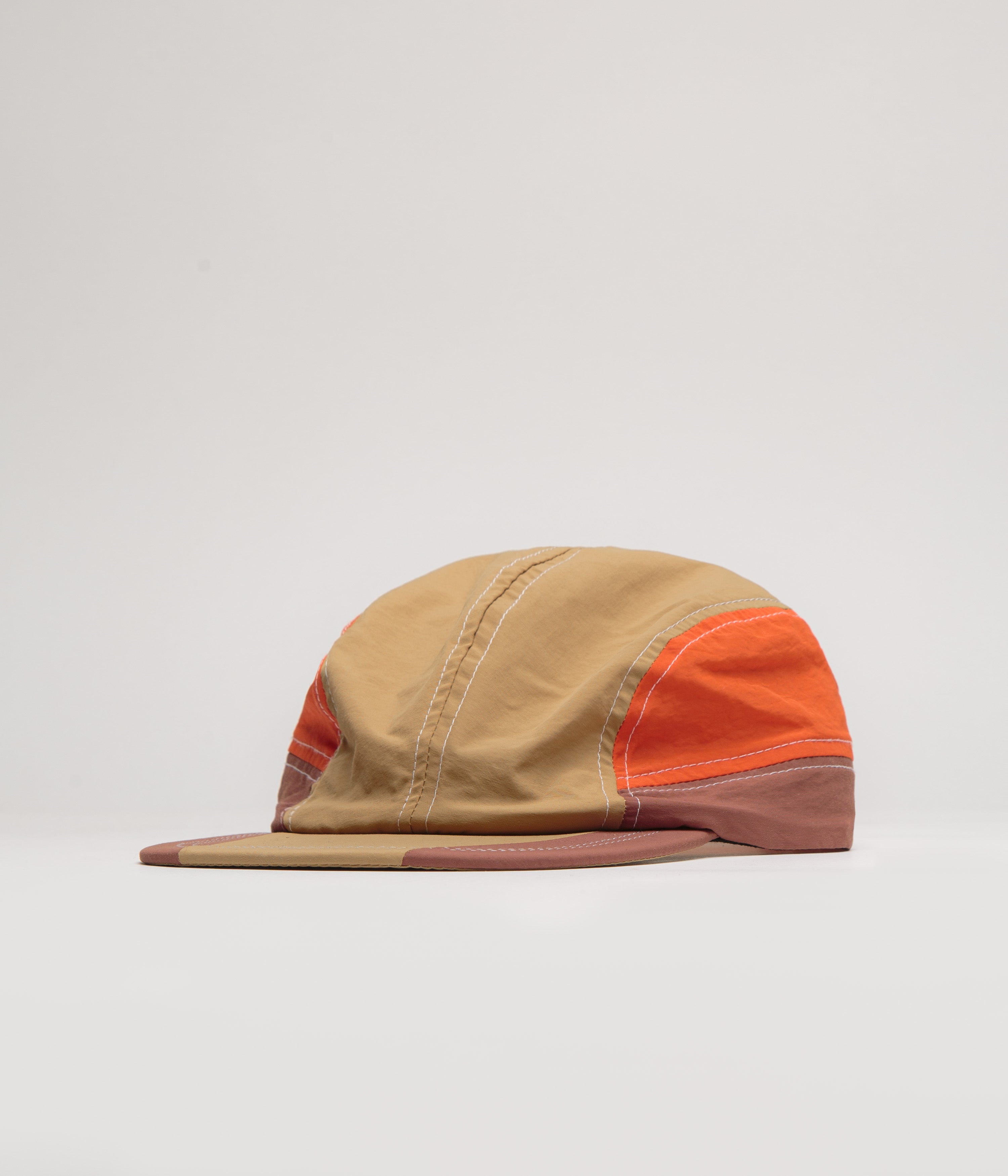 Butter Goods Stream 4 Panel Cap - Stunning Khaki / Citrus
