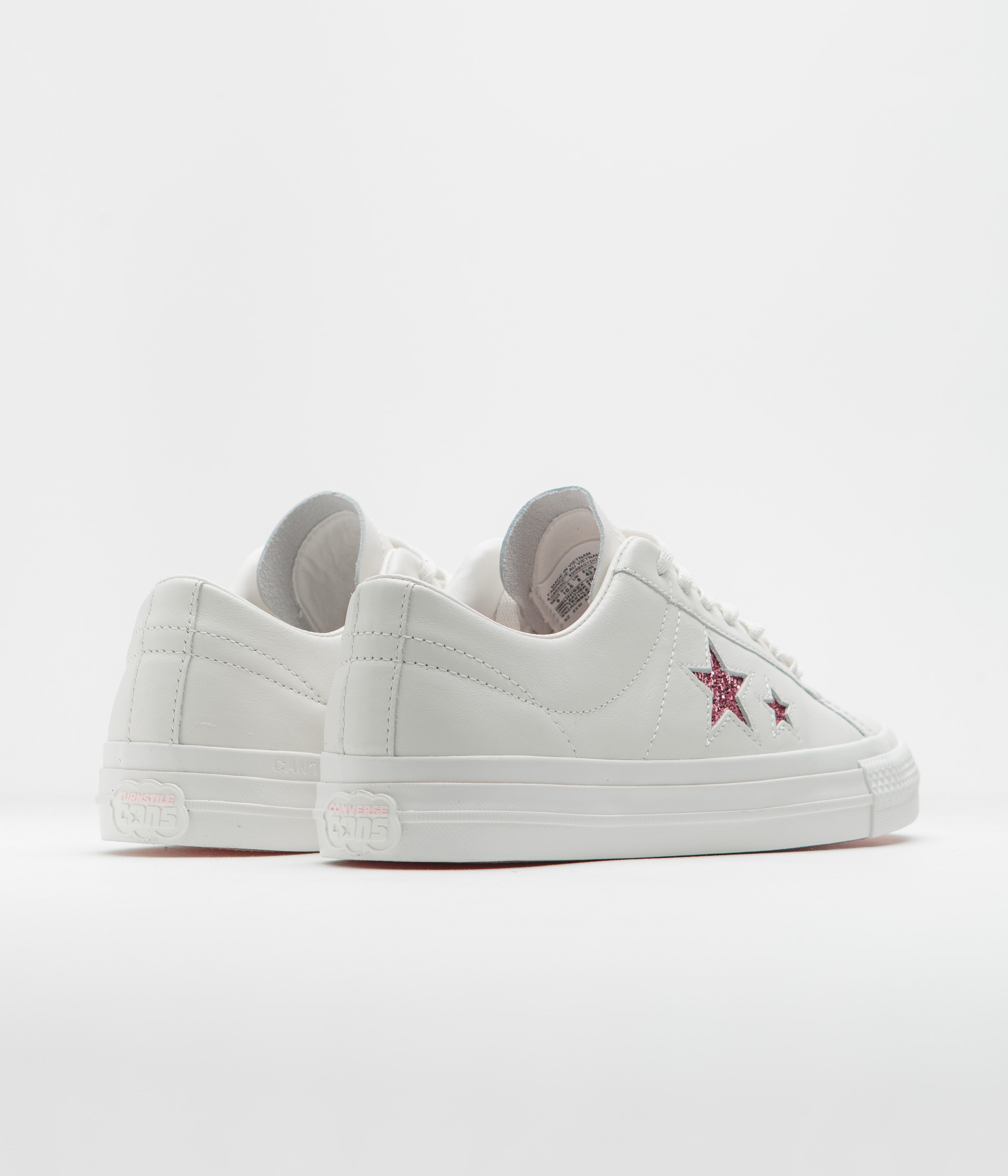 Converse x Turnstile One Star Pro Ox Shoes - Stunning White/Pink Combo