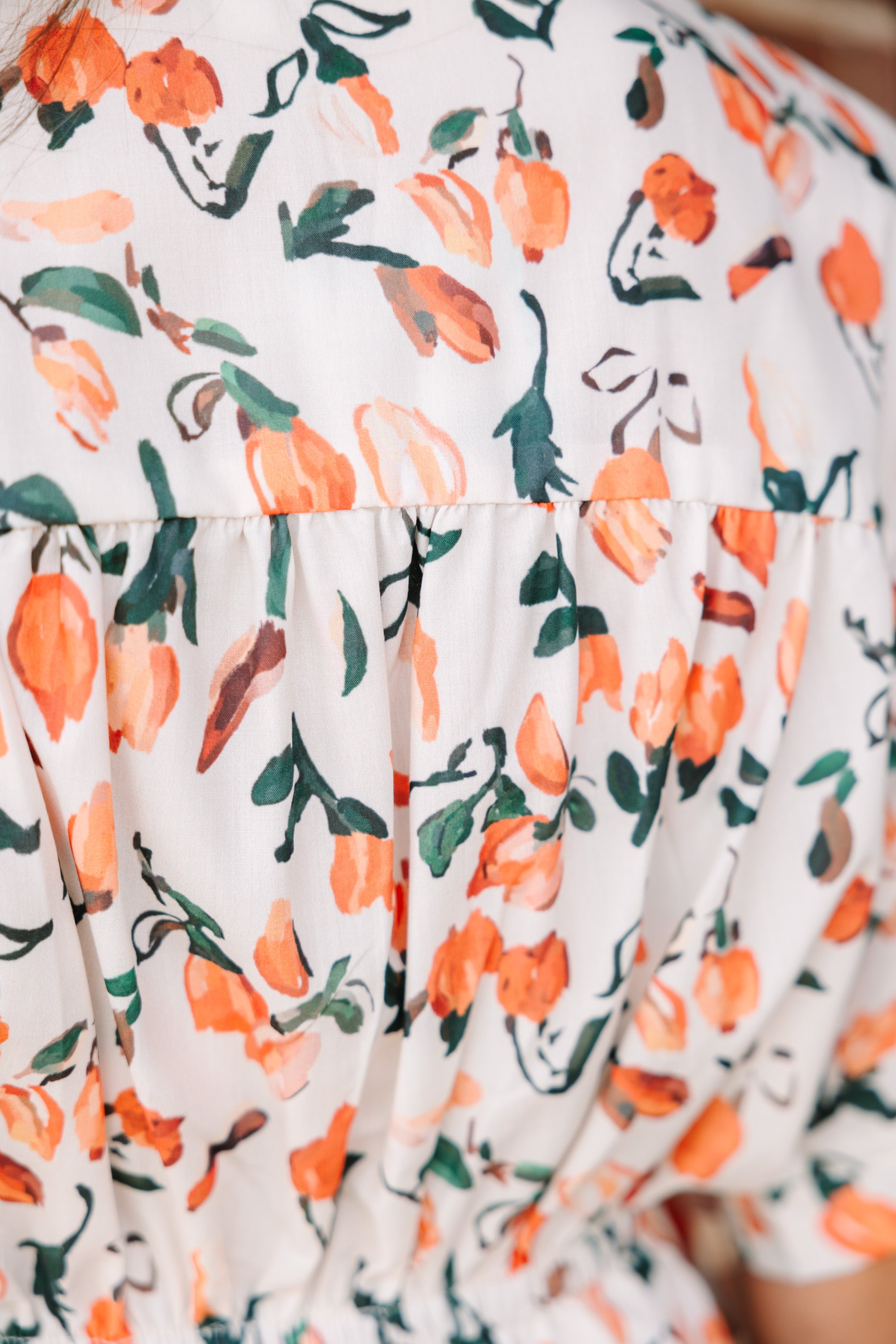 Enchanting Taupe Floral Dress for Joyful Days