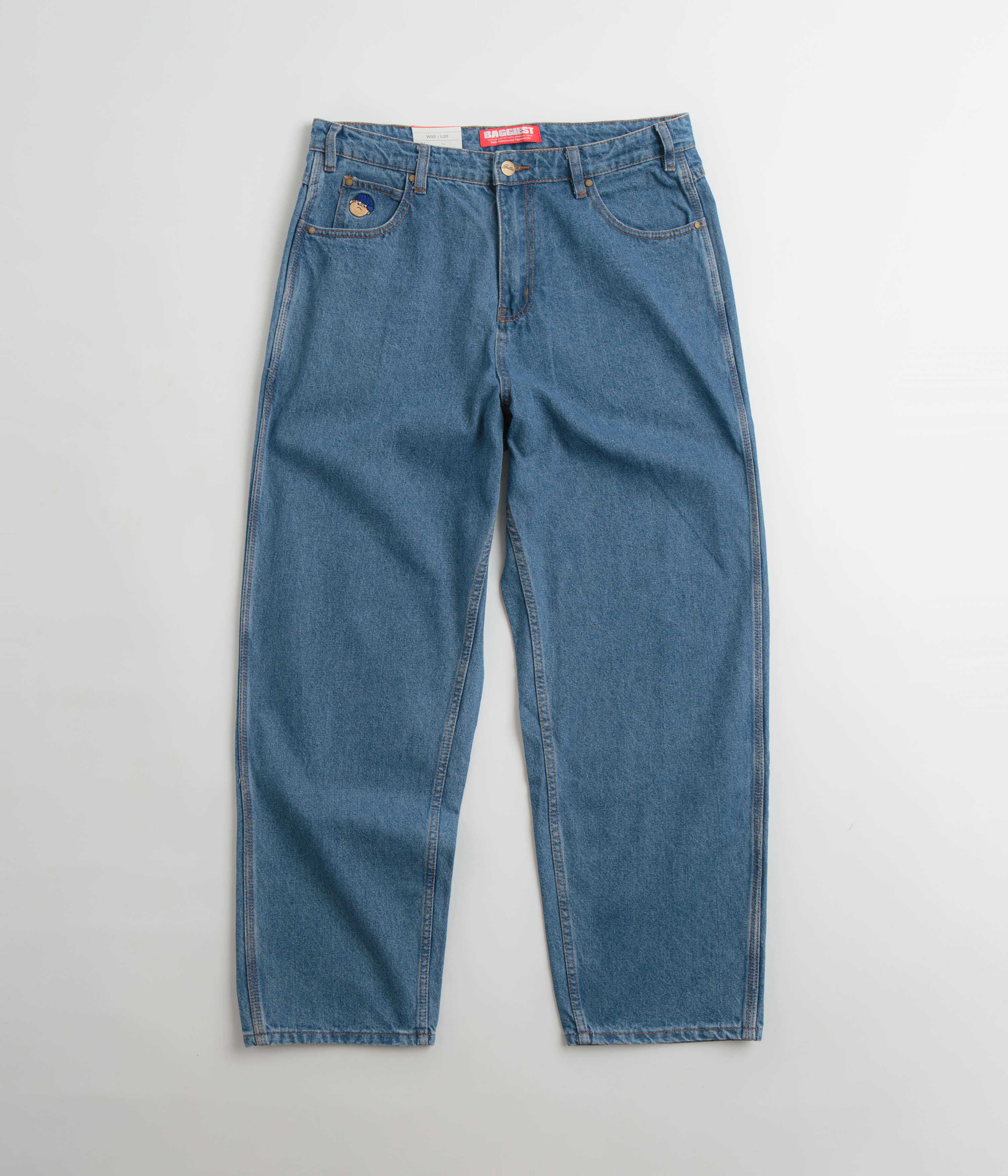 Butter Goods Santosuosso Washed Indigo Blue Jeans - A Skate Culture Essential