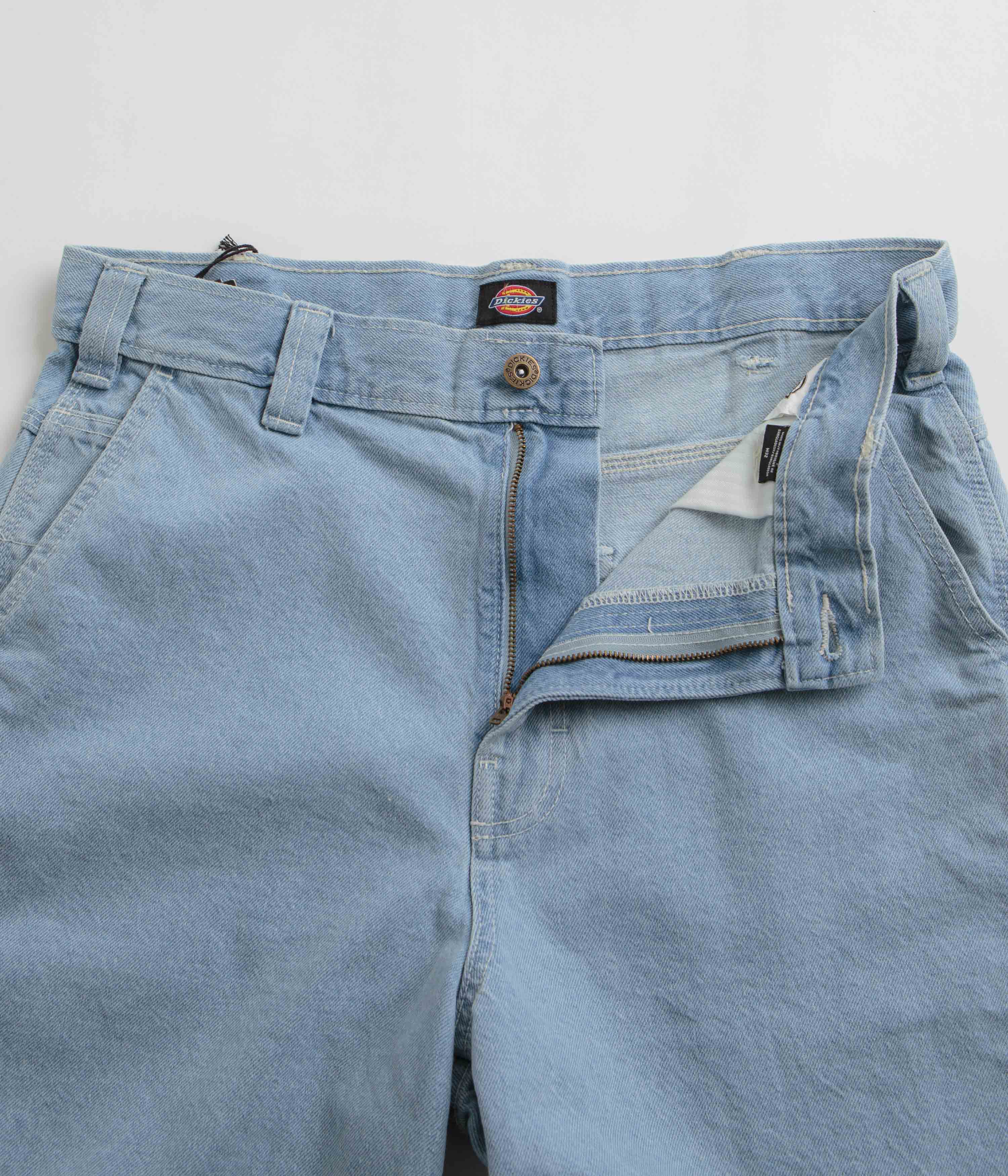 Dickies Madison Vintage Aged Blue Denim Shorts - Timeless Style!