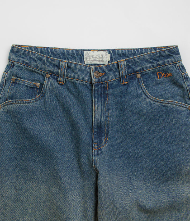 Dime's Stunning Dipped Sandblasted Indigo Classic Baggy Jeans