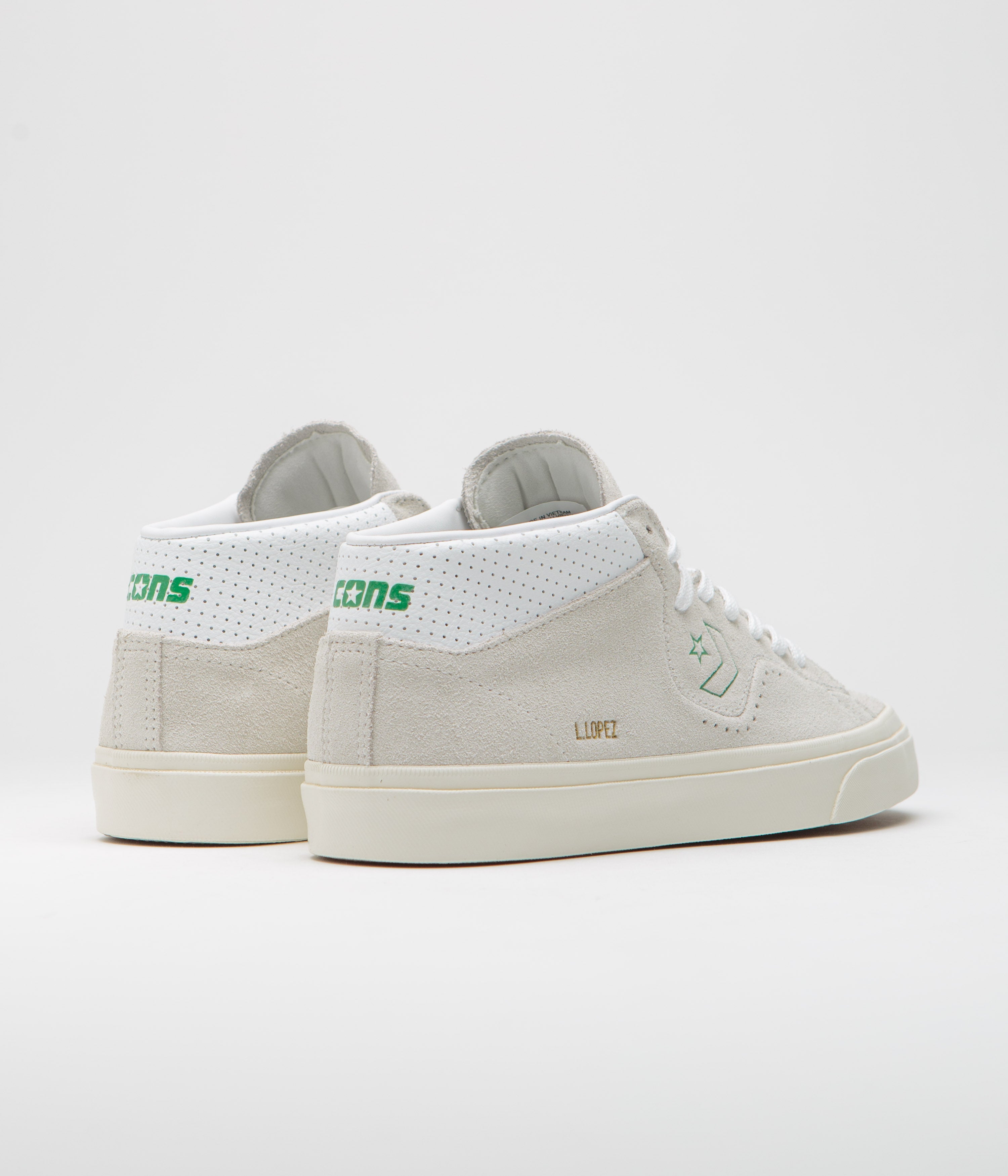Converse Louie Lopez Pro Mid Shoes - Stunning Vaporous Gray & White