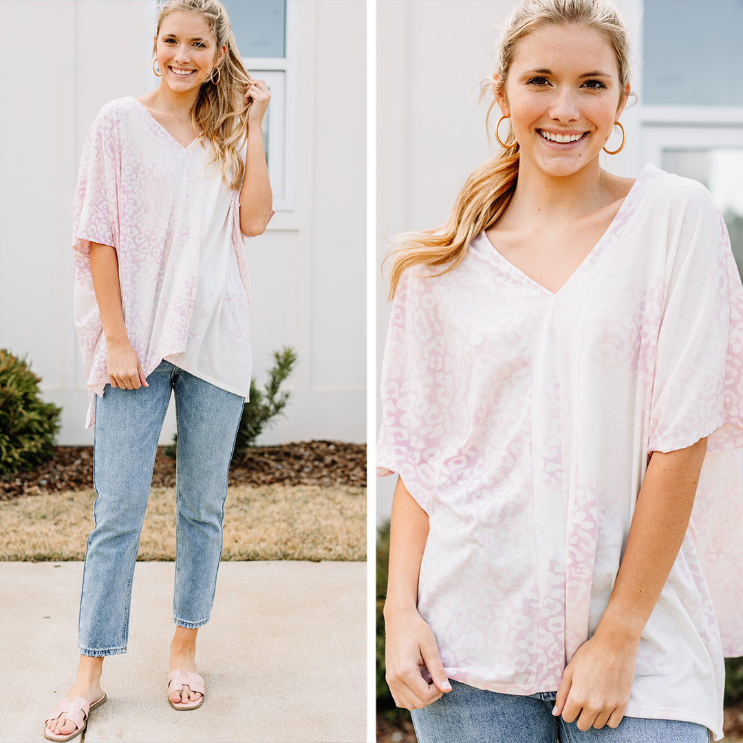 Gorgeous Pastel Pink Leopard Print Top - Be the Summer Star!