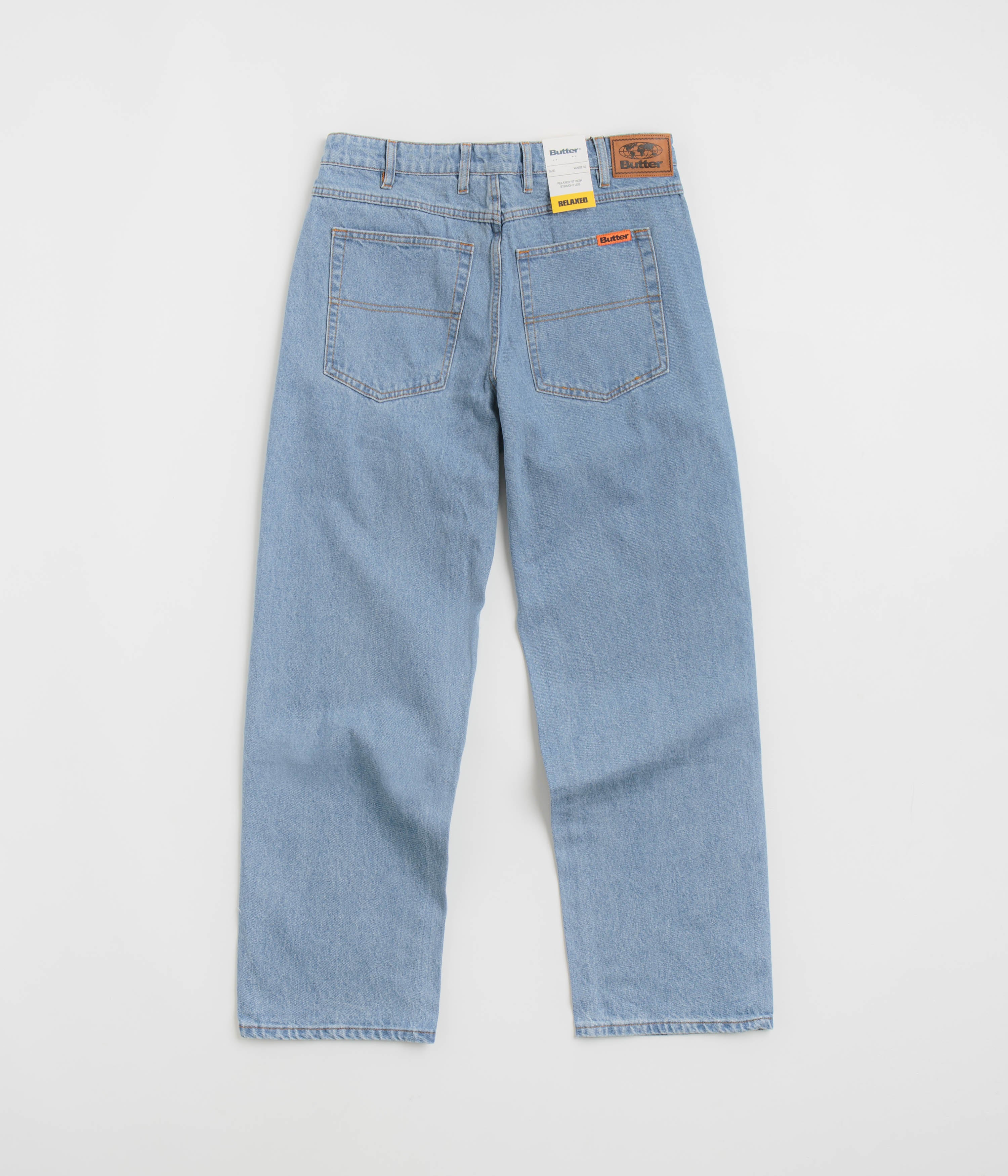 Butter Goods Washed Indigo Relaxed Straight-Leg Jeans - A Must-Have!