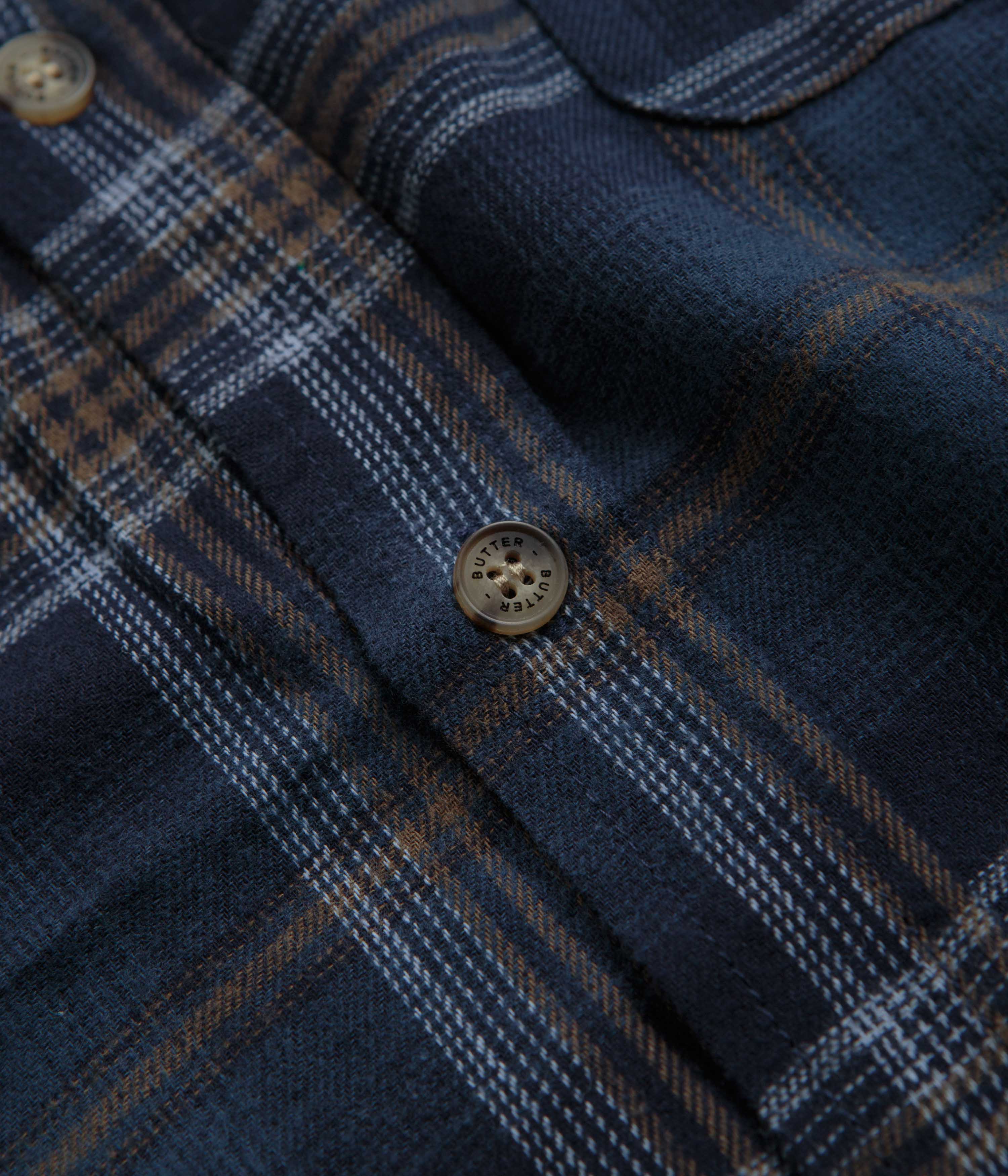 Butter Goods Navy & White Swirl Plaid Shirt - A Fashion Statement!