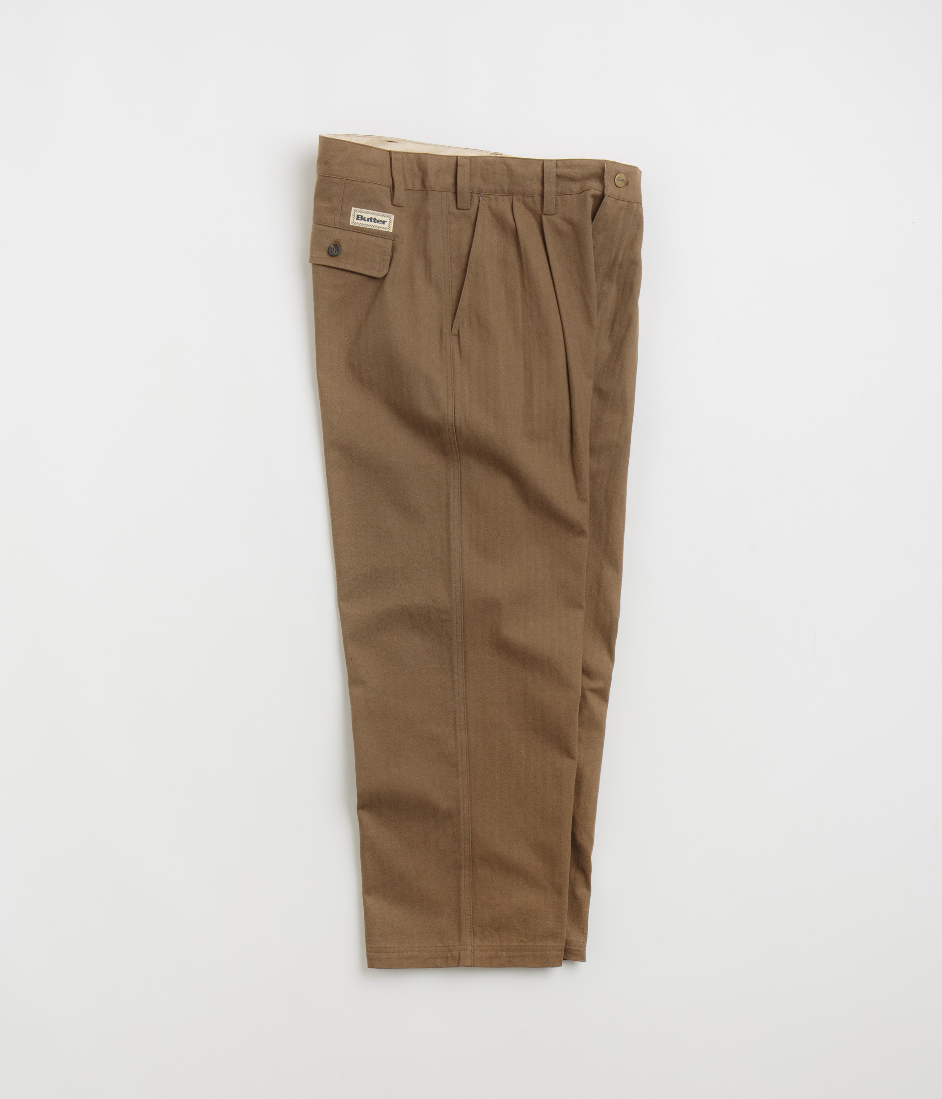 Butter Goods Stylish Brown Pleated Trousers - Grab Yours Now!