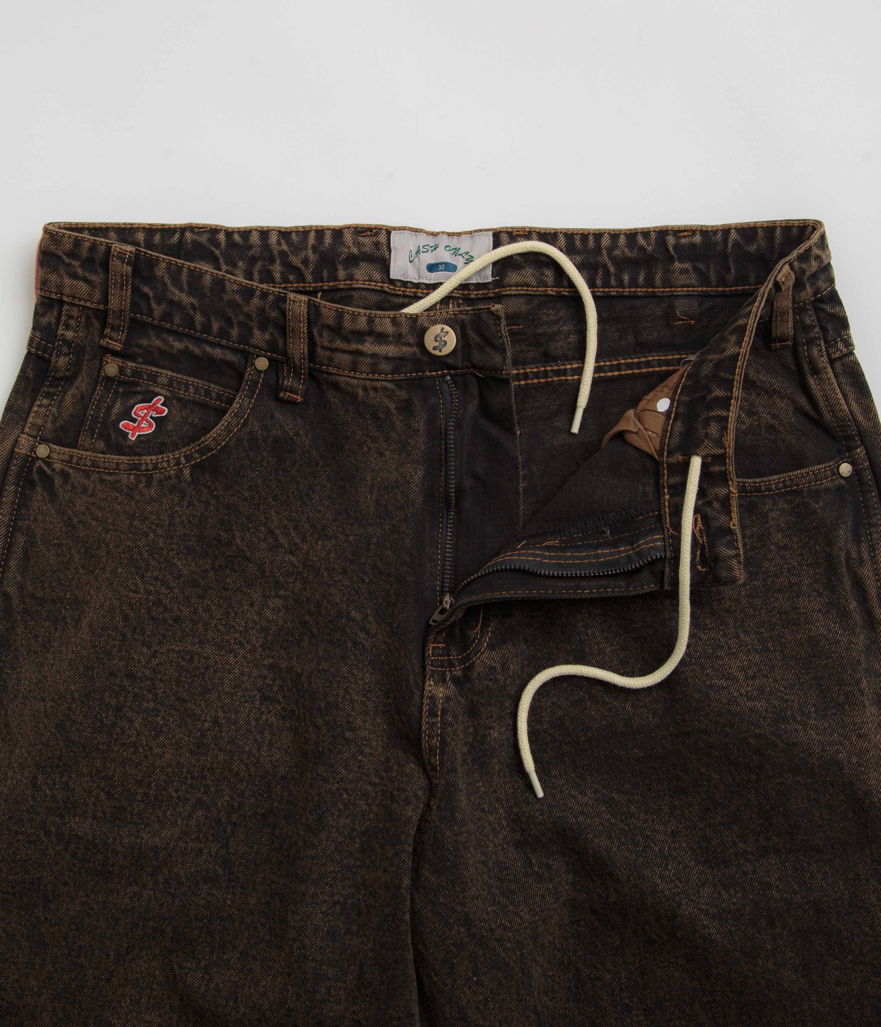 Cash Only Acid Brown Wash Blockout Denim Jeans - Irresistible Style!