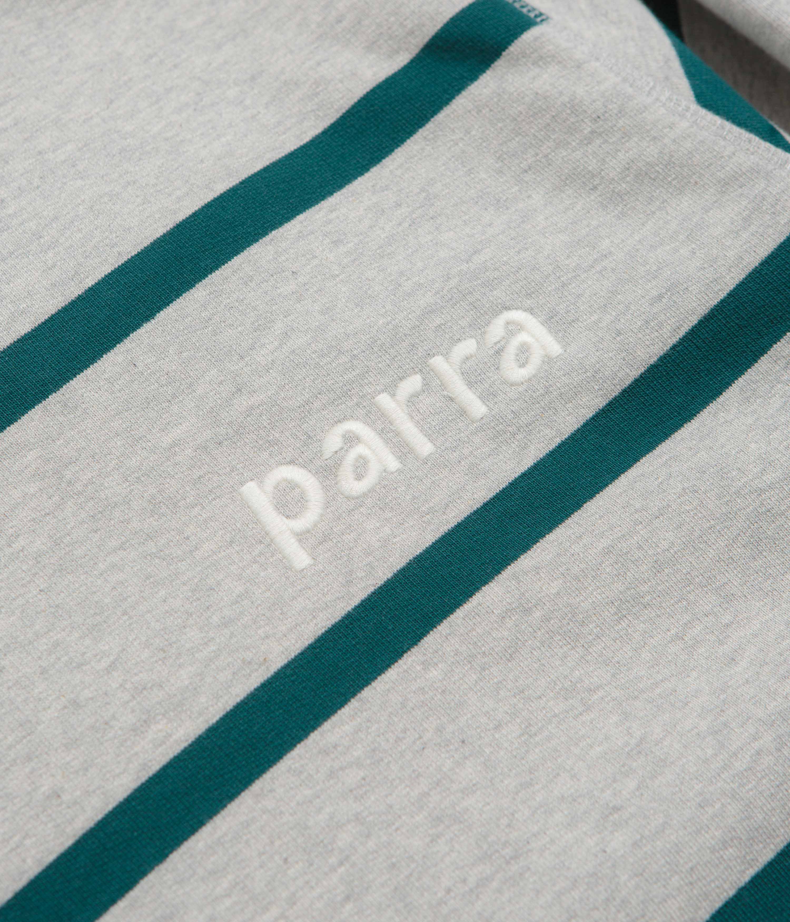 Parra's Pristine Striper Crewneck Sweatshirt in Stunning Heather Grey