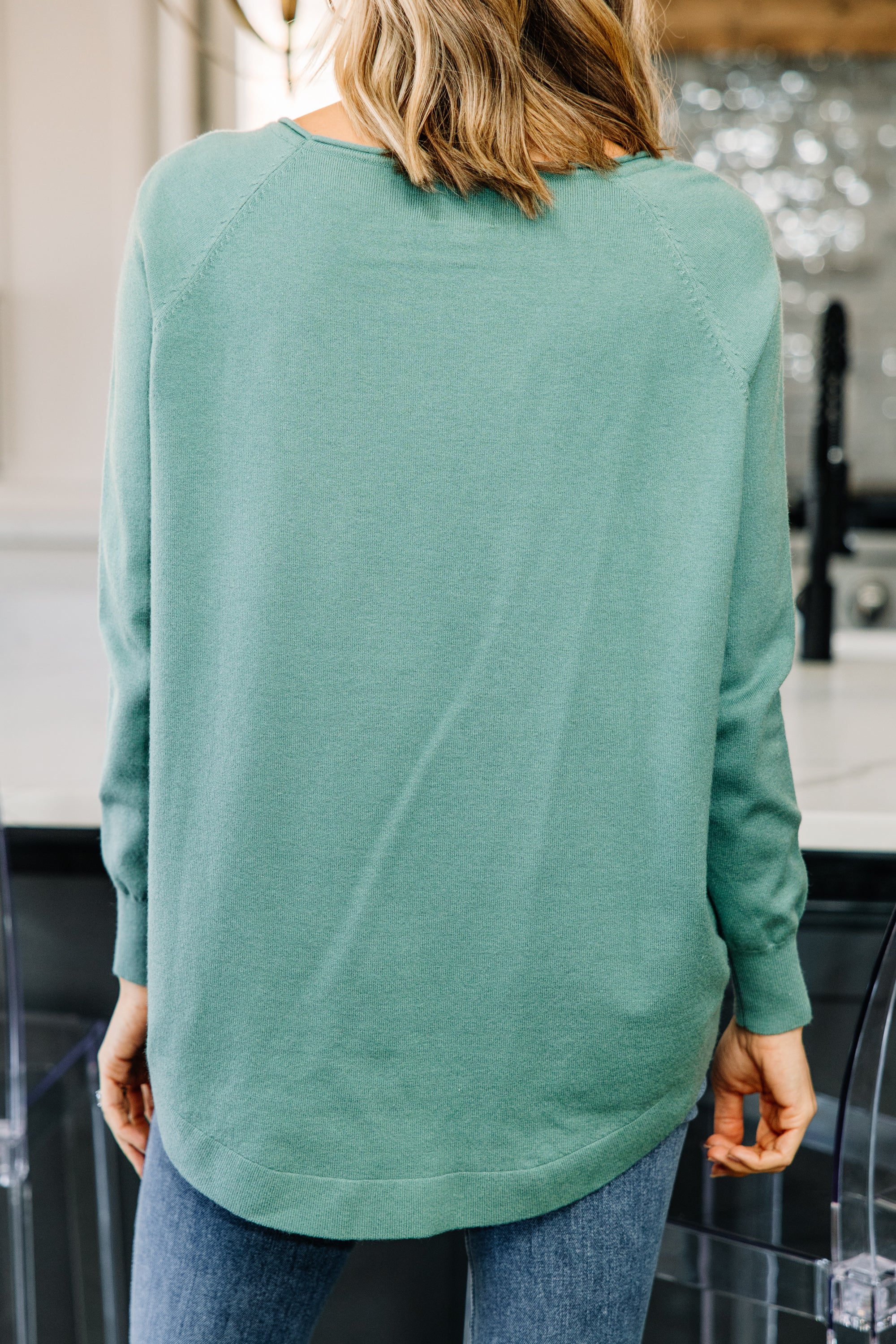 Irresistible Sage Green Classic Tunic for Girls