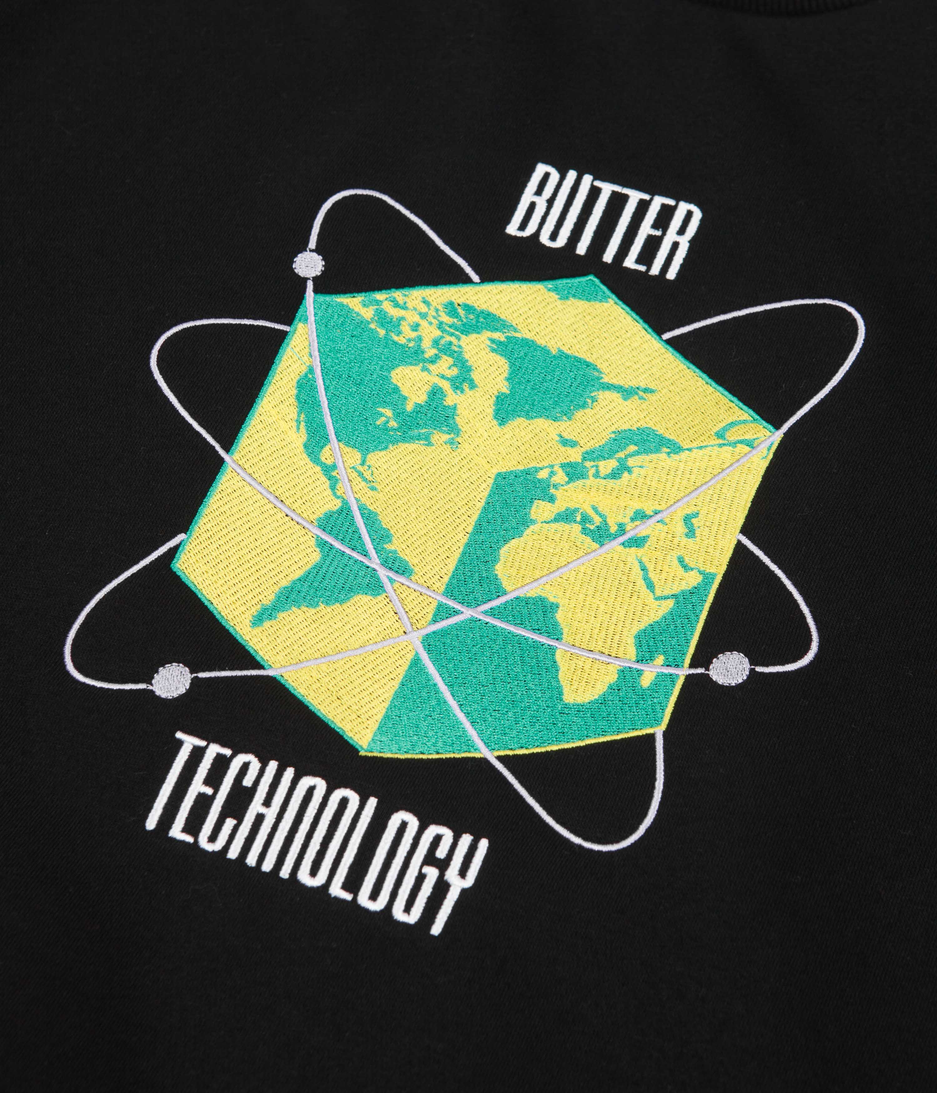 Butter Goods Tech-Inspired Black Crewneck Sweatshirt