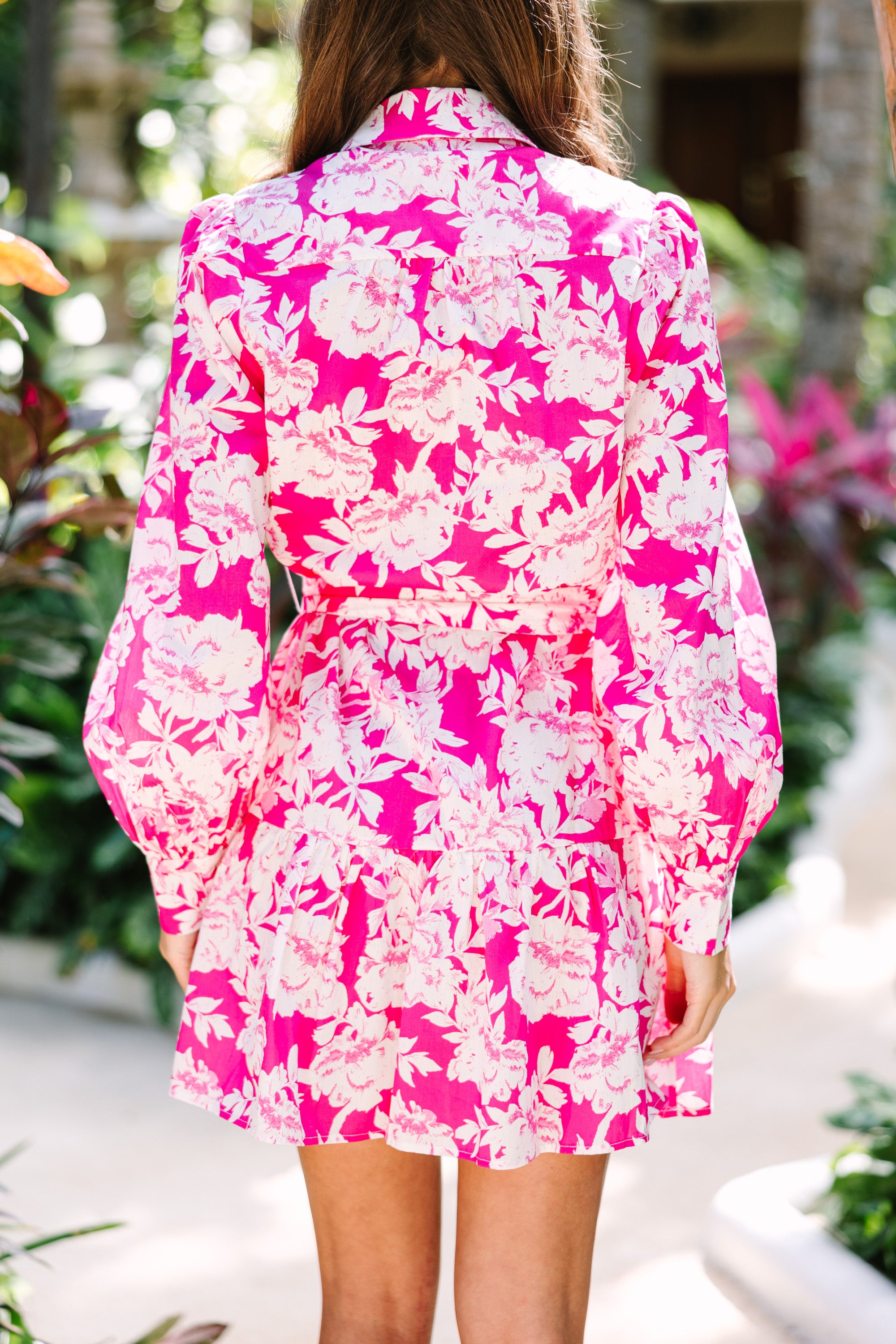 All Love Stunning Fuchsia Pink Floral Dress