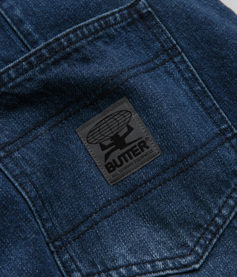 Butter Goods Wide Cut Jeans - Stunning Washed Slub Blue