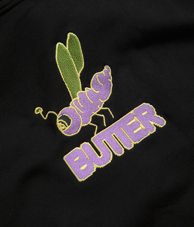 Butter Goods Black Dragonfly Embroidered Hoodie - A Must-Have!