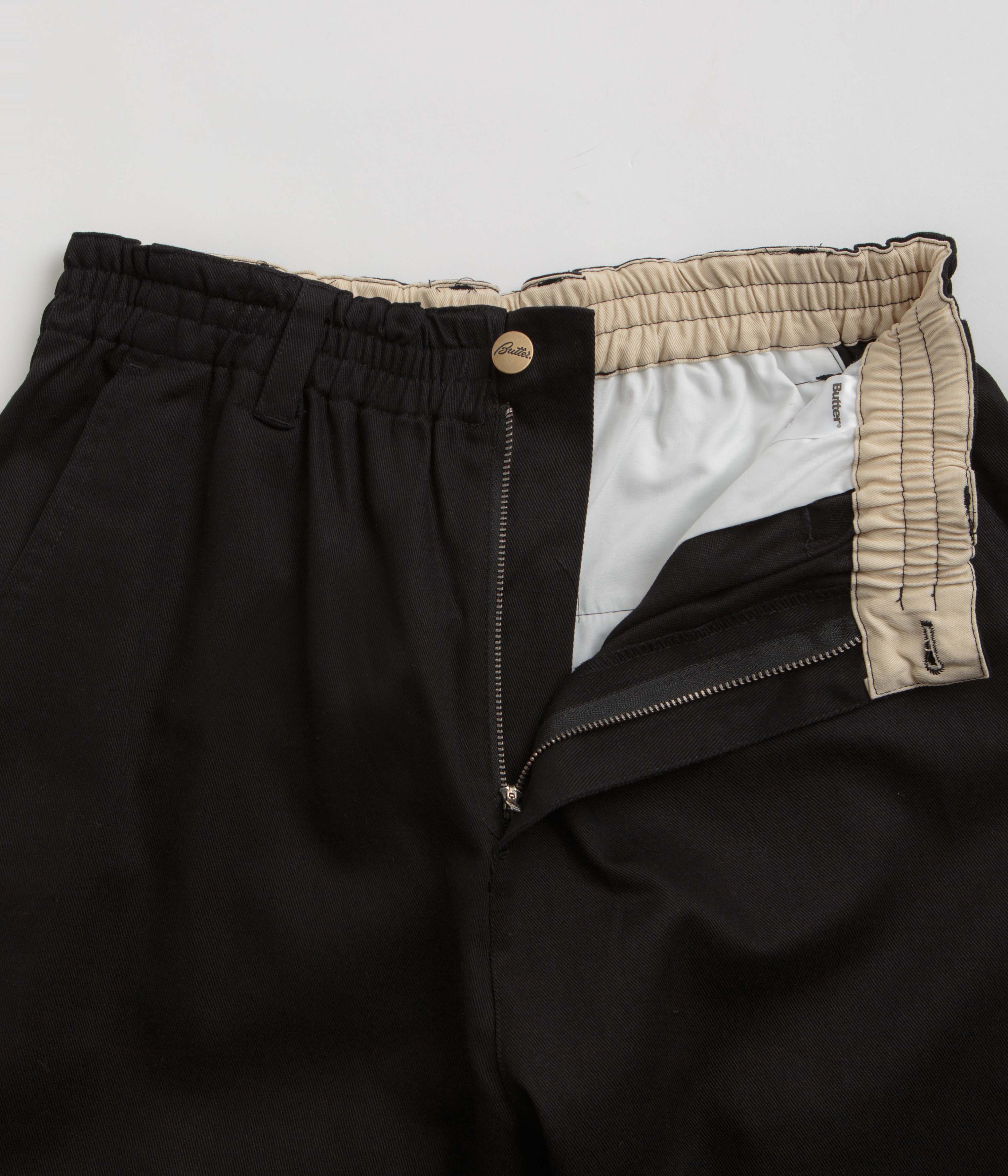 Butter Goods Stylish Wide Leg Pants - Black / Multi