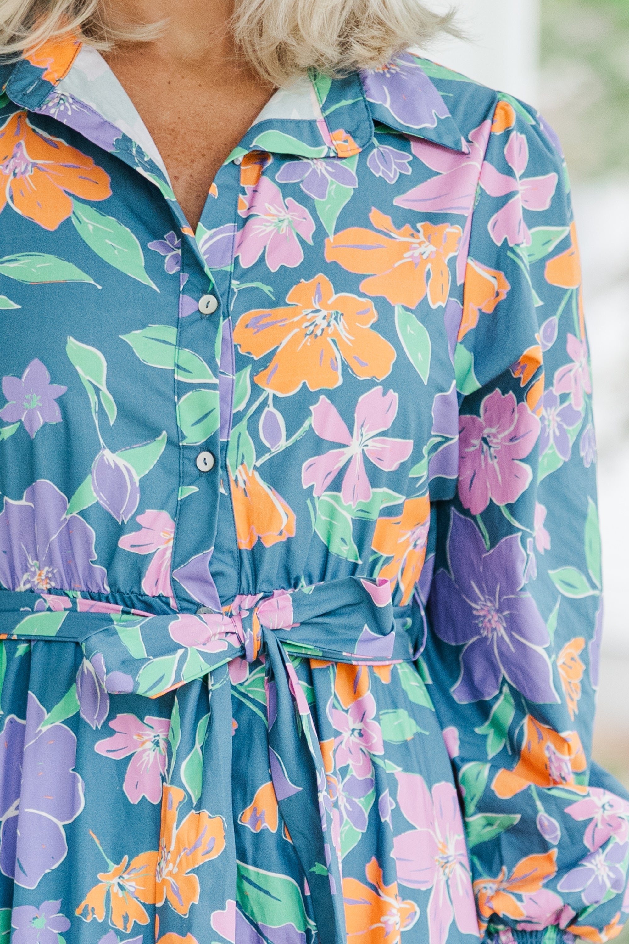 Enchanting Blue Floral Maxi Dress - Back in Style!
