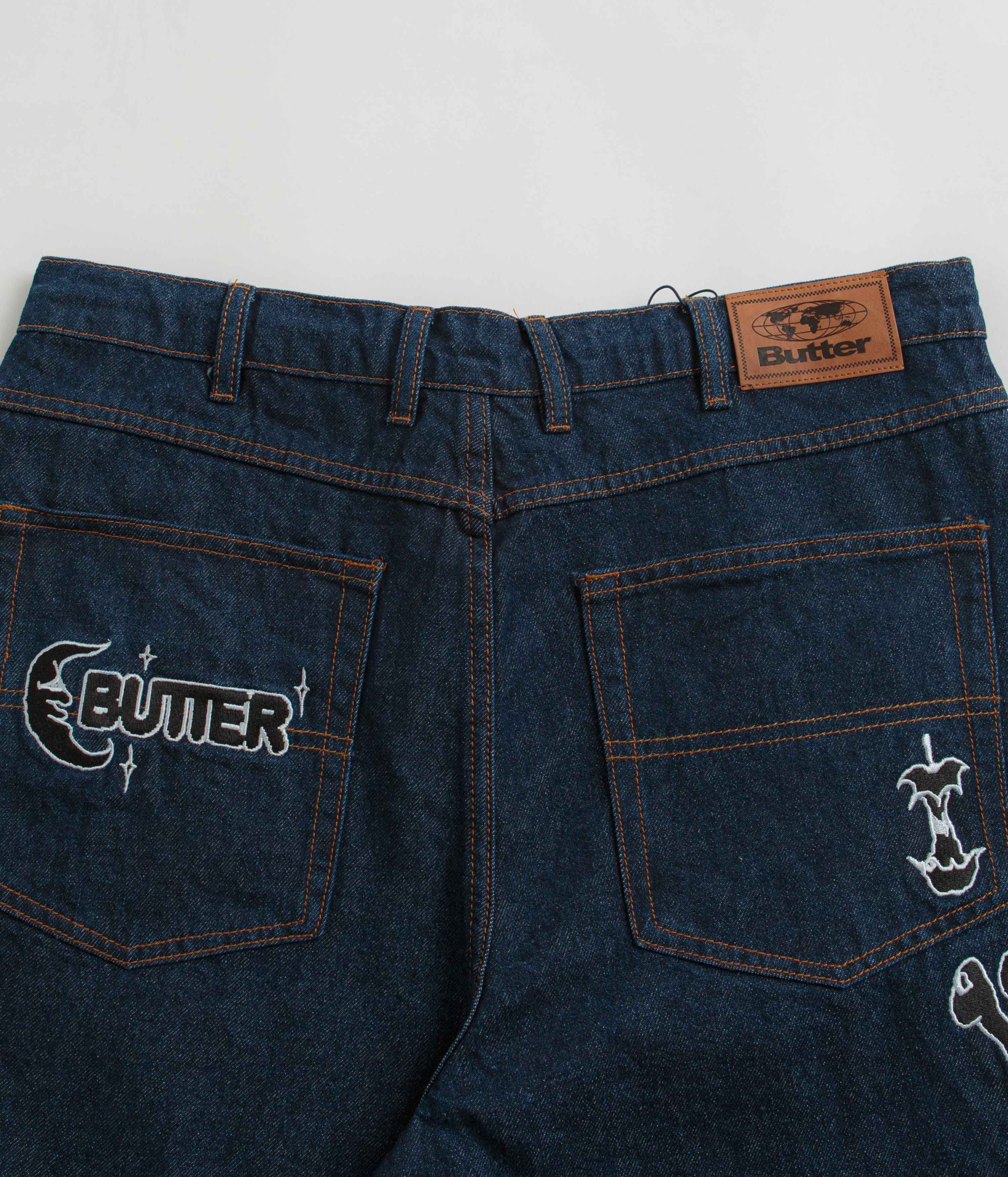 Butter Goods Critter Baggy Denim Shorts - Stunning Dark Indigo