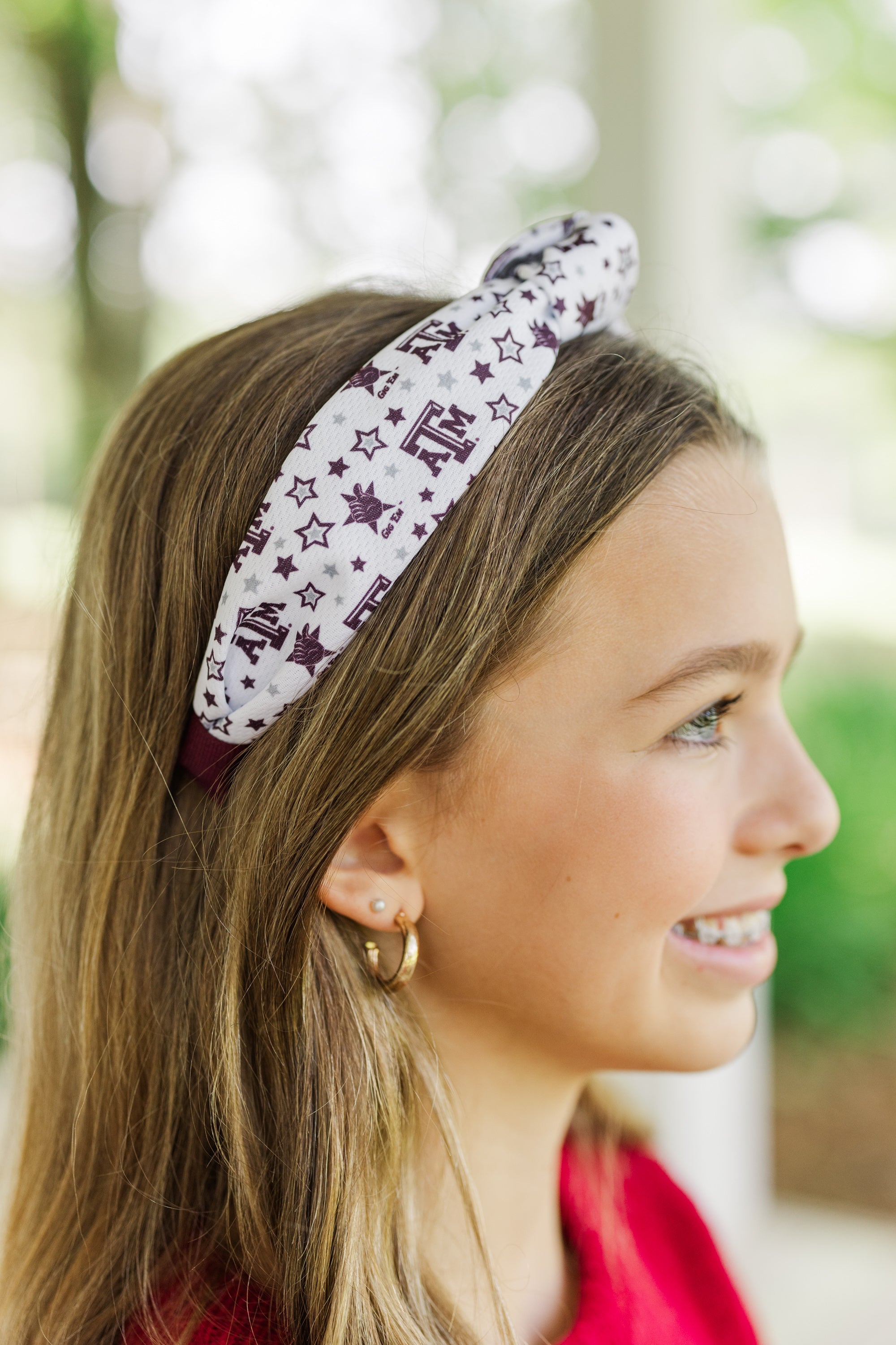 Girls' Texas A&M Maroon Knotted Headband: Show Your Team Spirit!