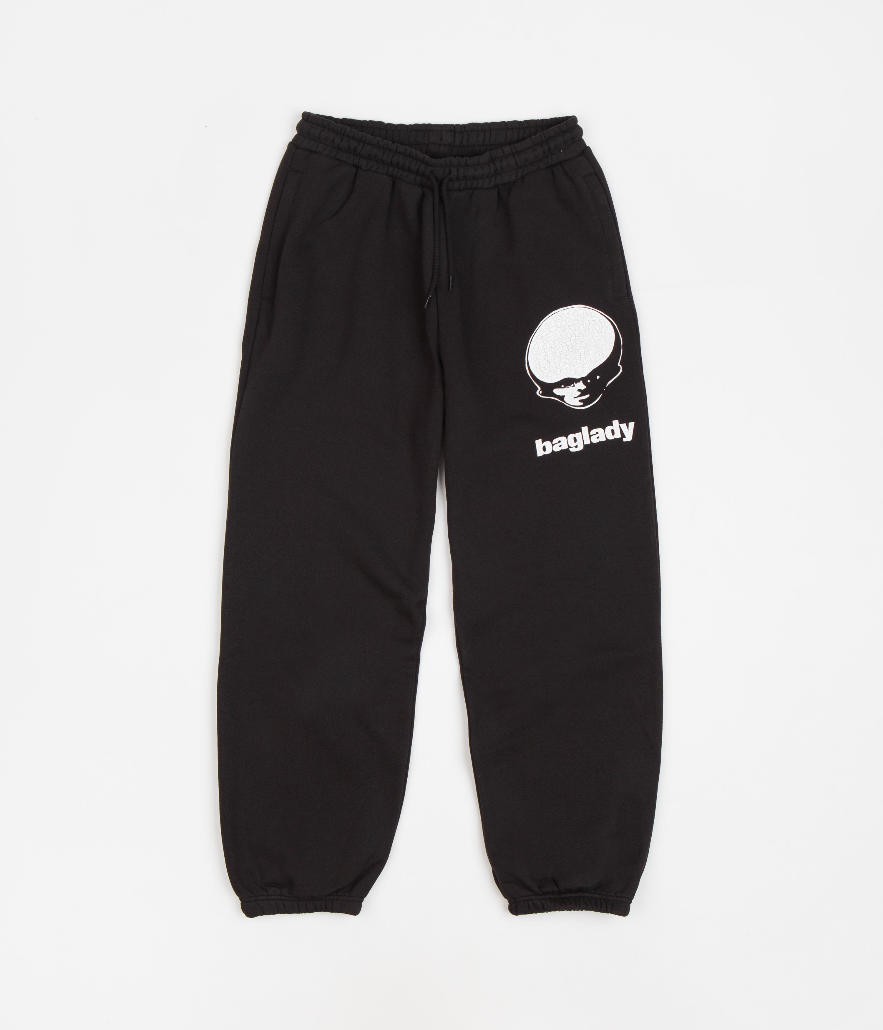Baglady Alien Logo Black Sweatpants - A Skate Lover's Must-Have