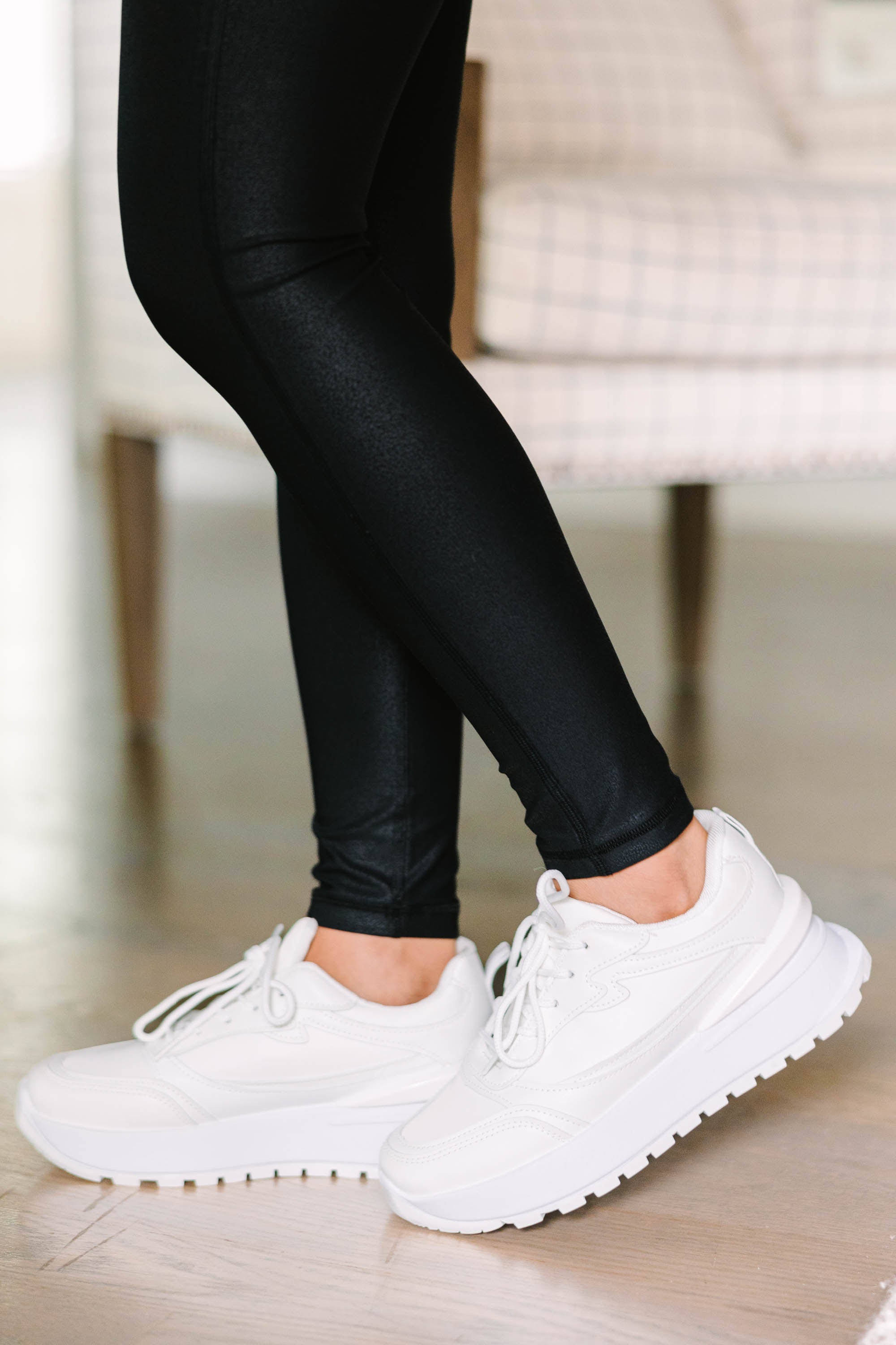 Be Bold! Stunning White Platform Sneakers
