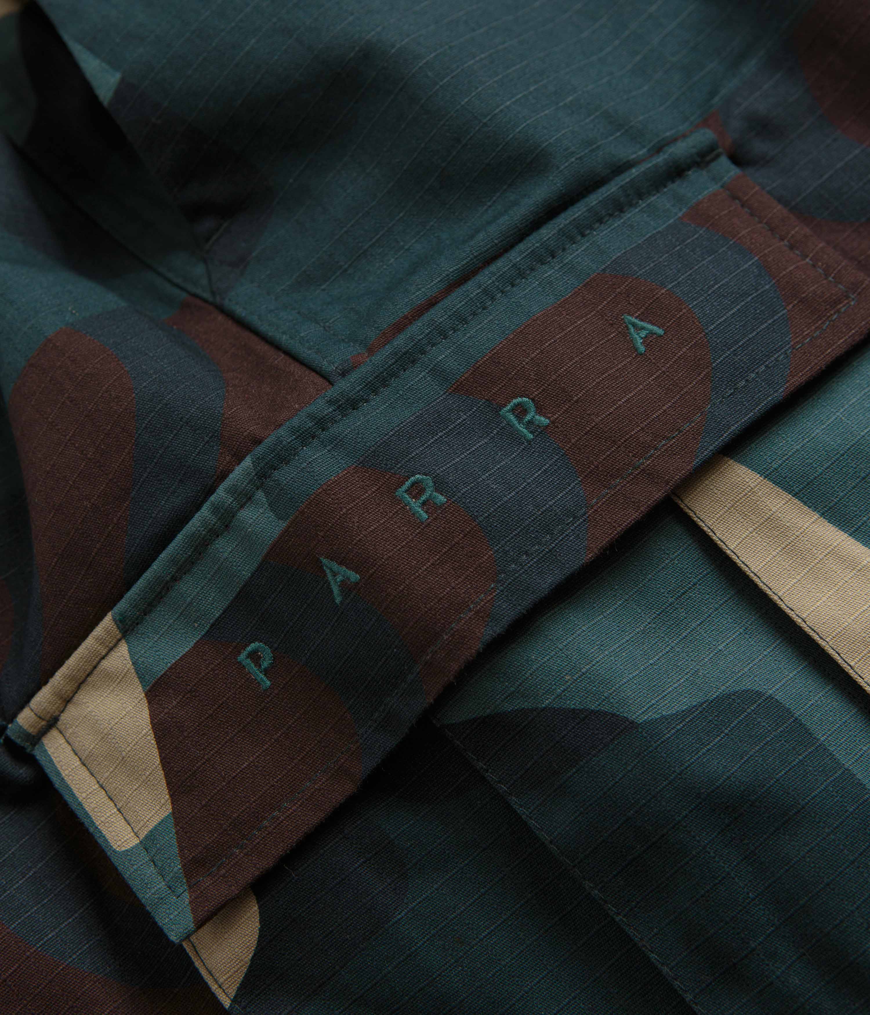 by Parra Distorted Green Camo Shorts - Fashionably Functional