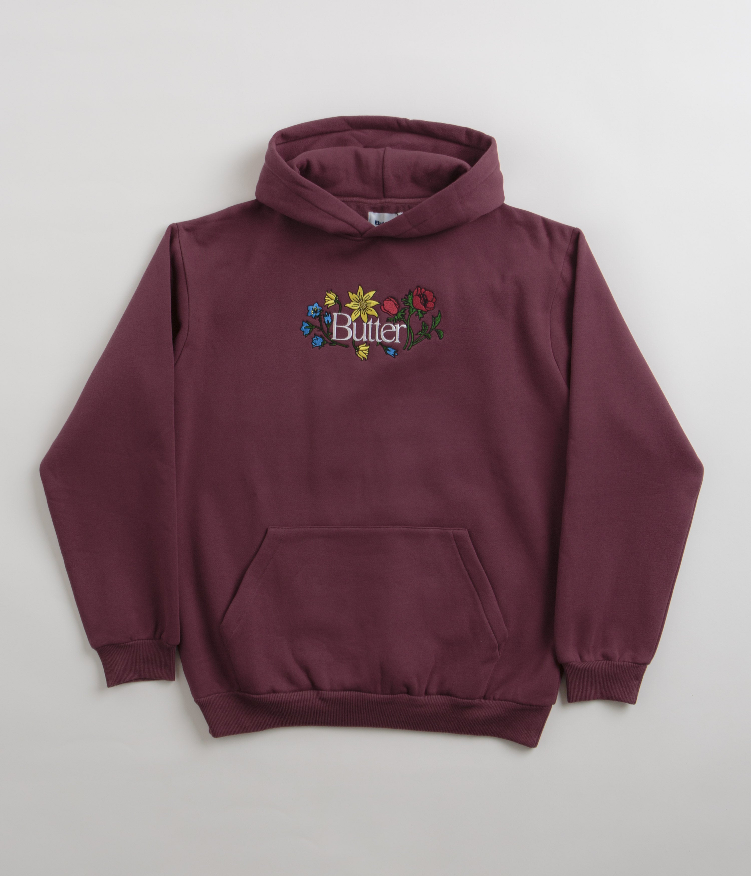 Butter Goods Wine Floral Embroidered Hoodie - A Must-Have!