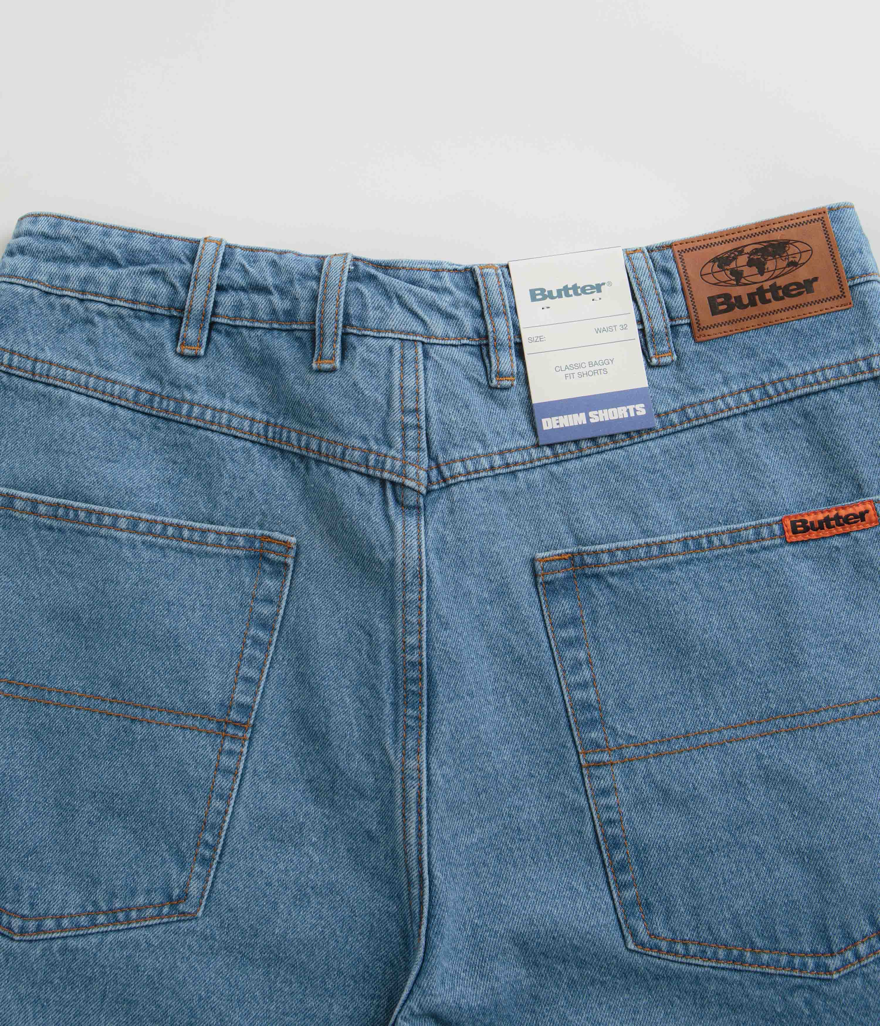 Butter Goods Washed Indigo Baggy Denim Shorts - A Skate Style Essential