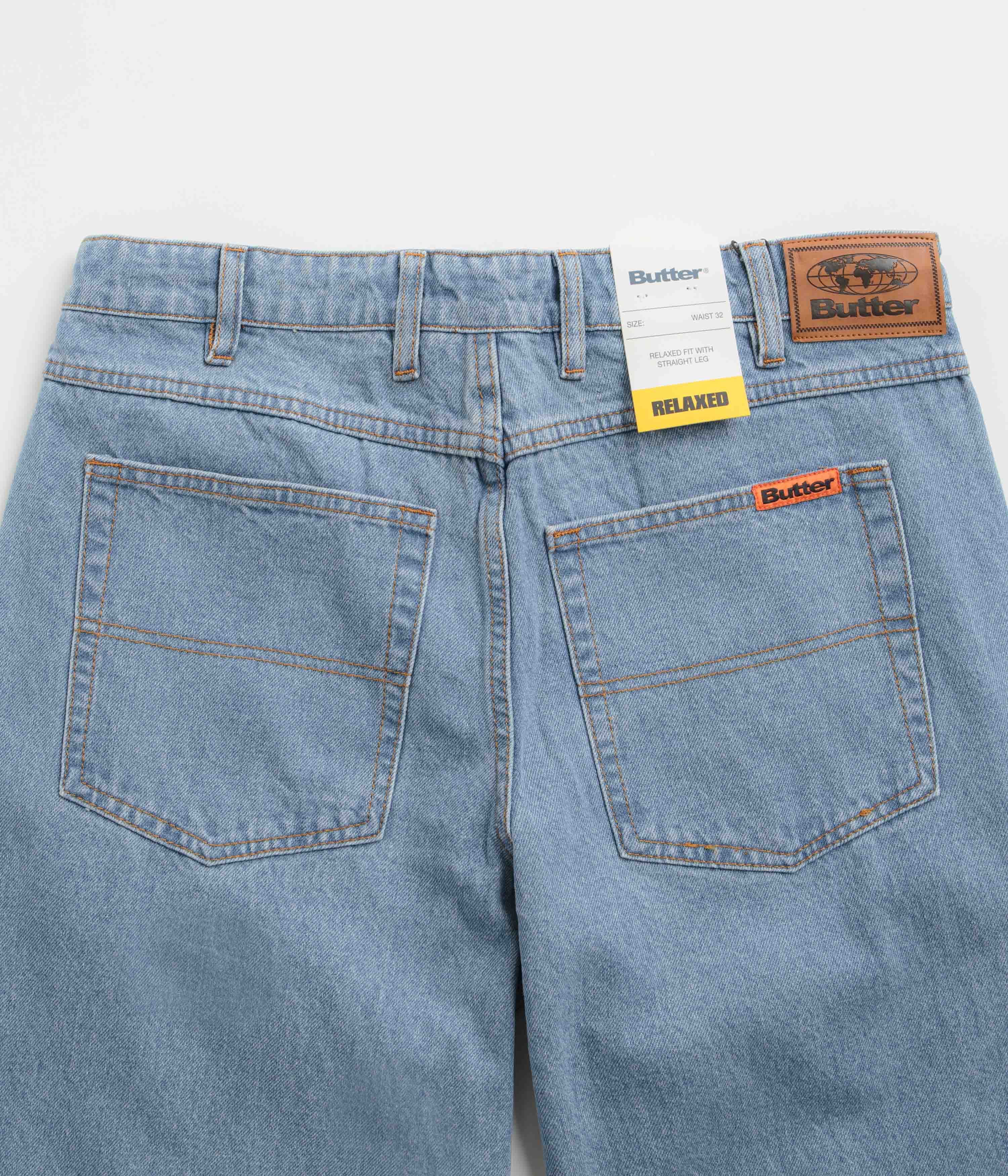 Butter Goods Washed Indigo Relaxed Straight-Leg Jeans - A Must-Have!