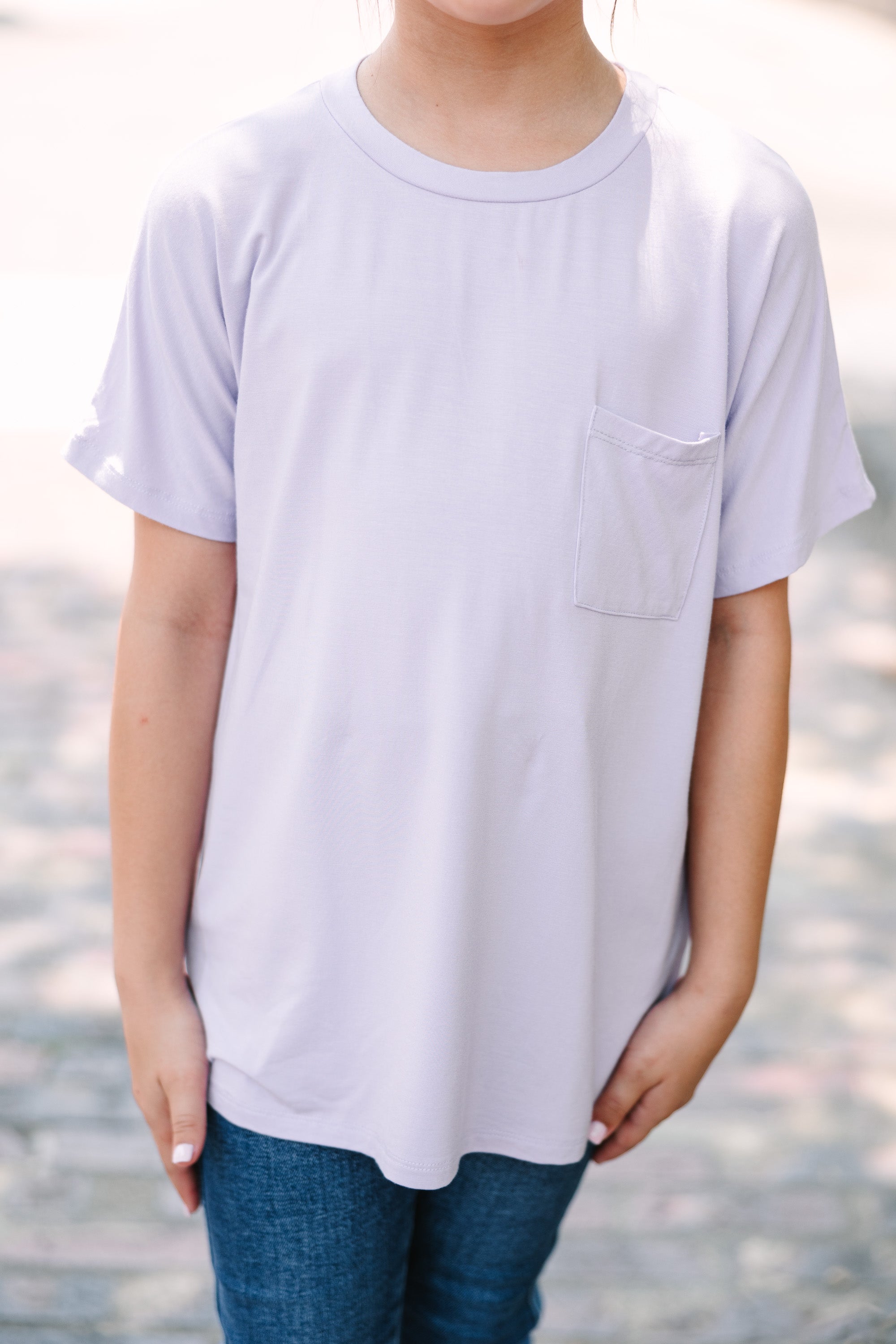 Girls' On Your Time Lavender Purple Fashionable Oversized Top