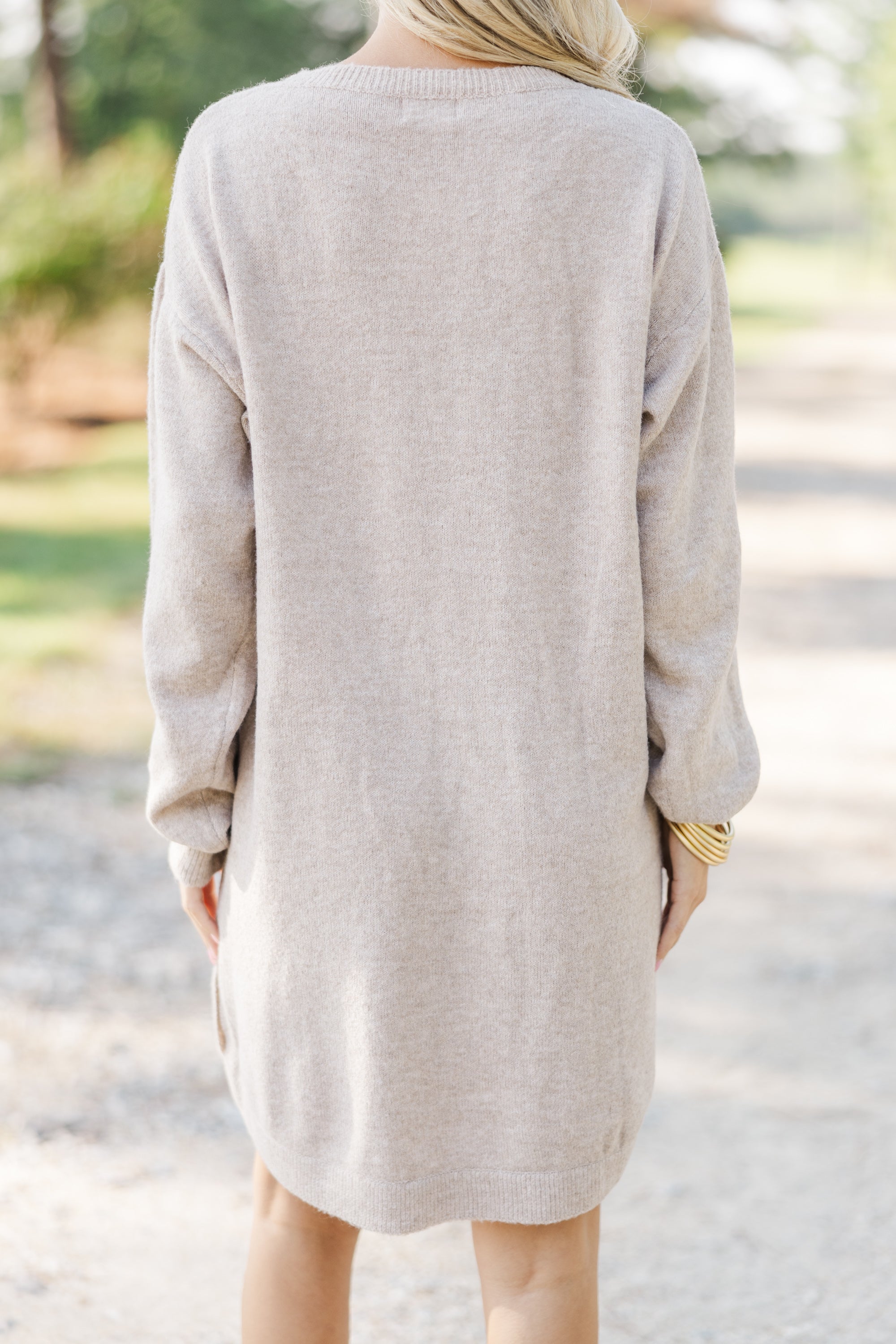 Taupe Brown Sweater Dress for Your Best Look