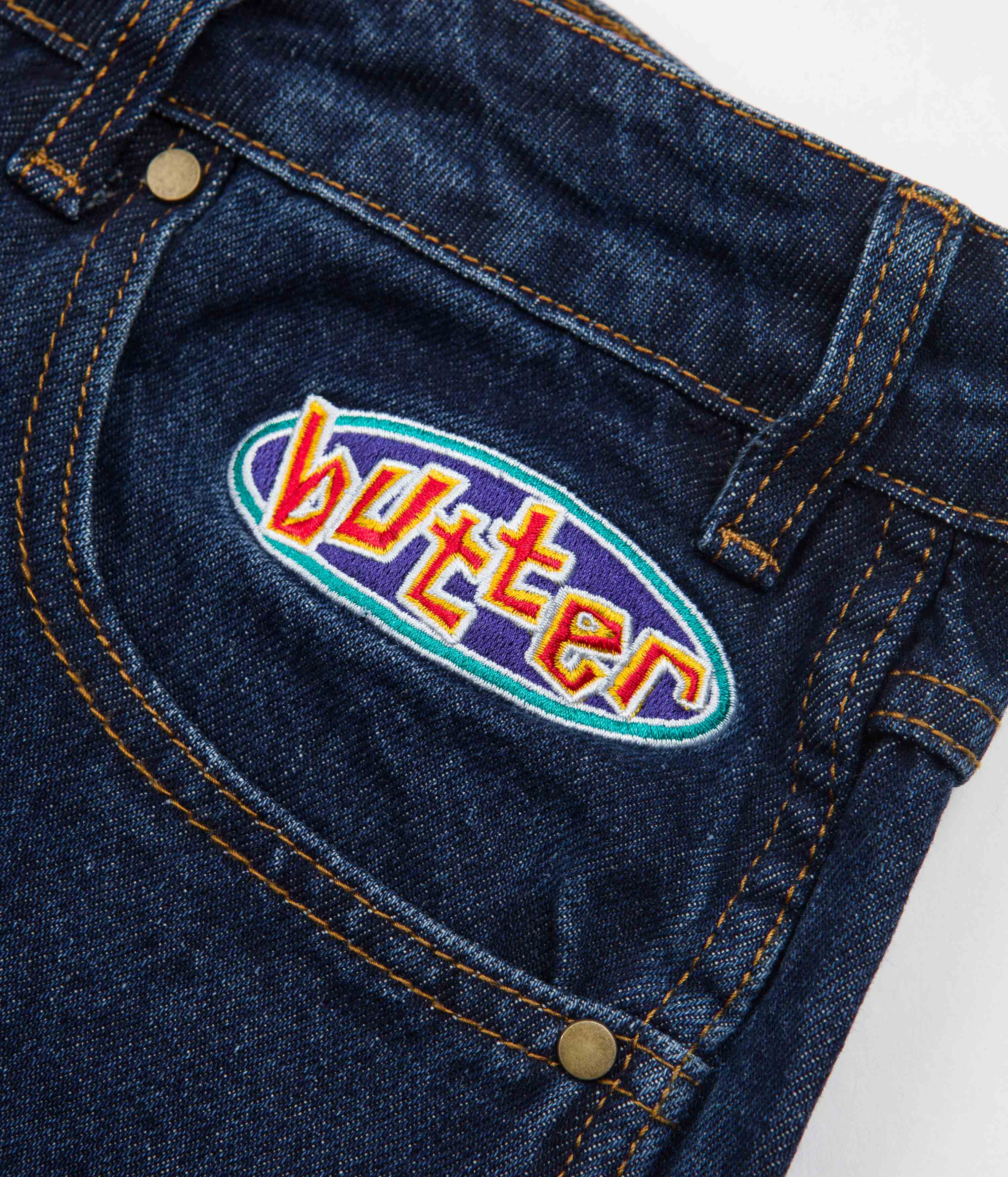 Butter Goods Dark Indigo Scattered Jeans - Must-Have for Skaters