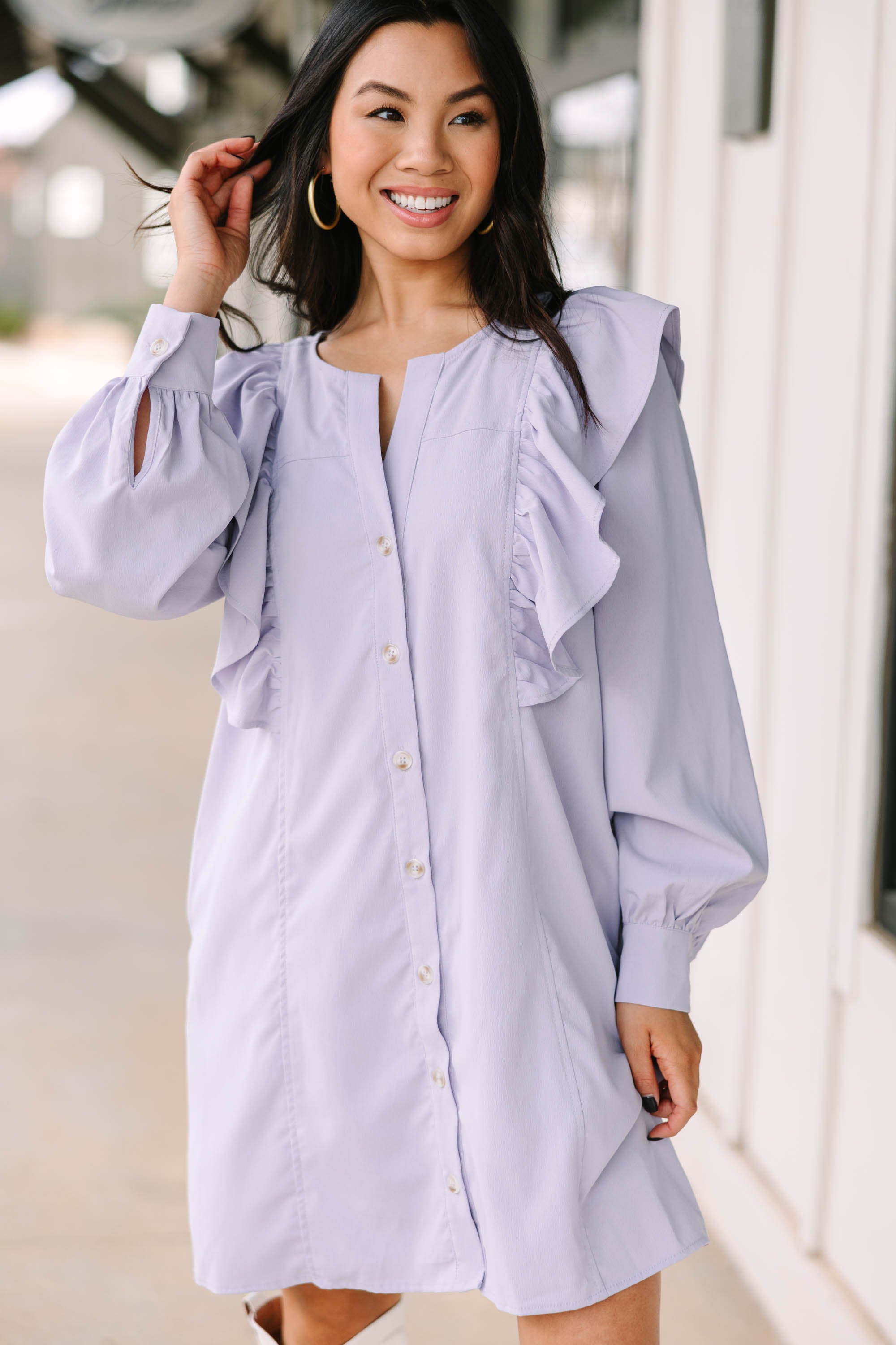 Gorgeous Lavender Purple Ruffled Dress for Your Best Moments