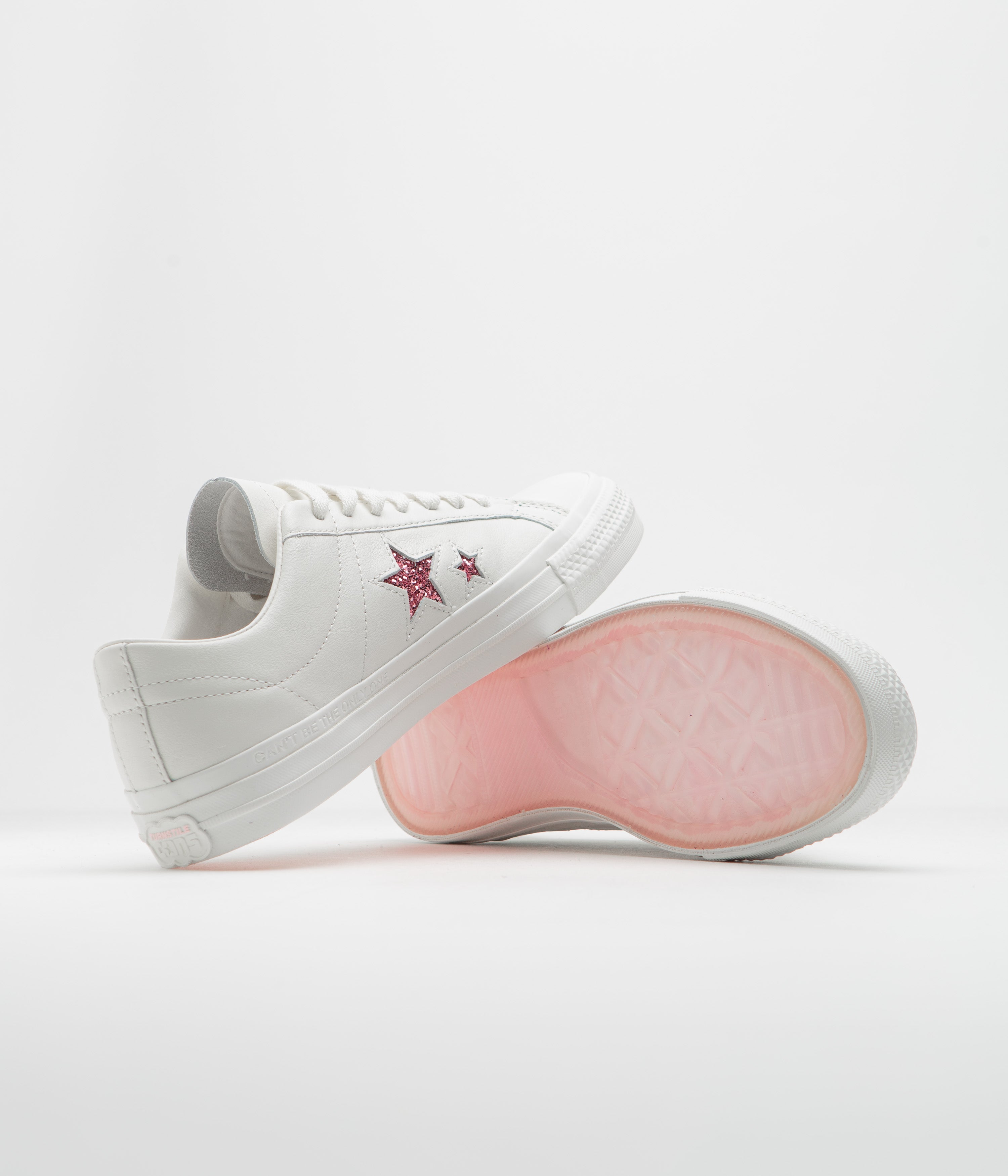 Converse x Turnstile One Star Pro Ox Shoes - Stunning White/Pink Combo